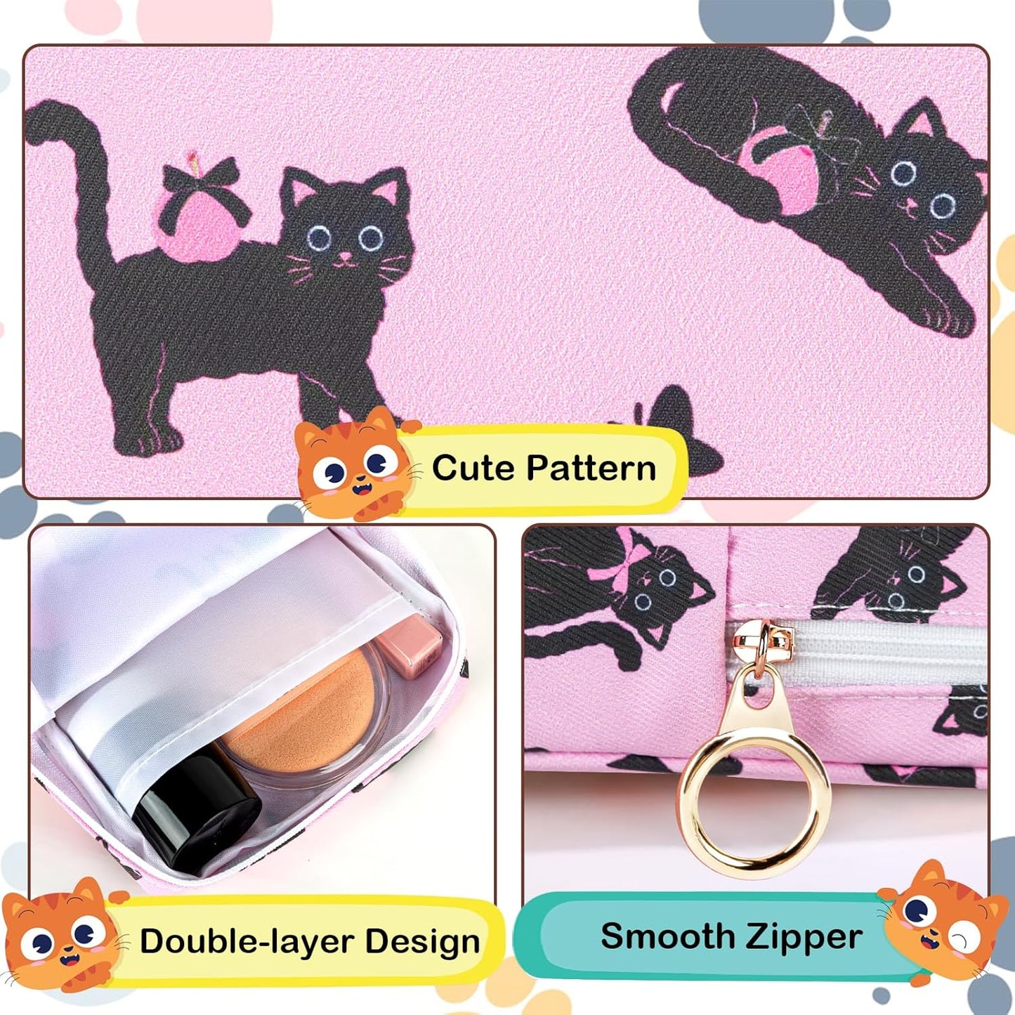 Tampon Holder for Purse, Canvas Period Bag Sanitary Napkin Storage Bag for Girls Womens, Portable Feminine Emergency Pad Period Pouch(Swimming Panda)