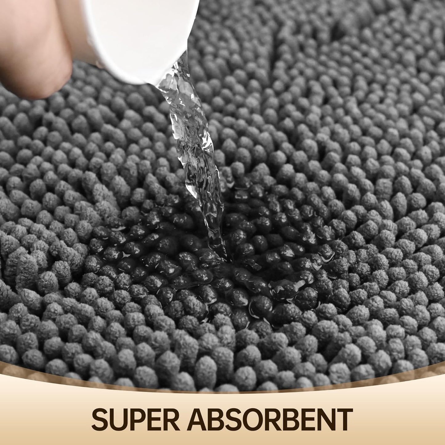 Amyracel Bathroom Rug Mat 36x60, Thick Soft Quick Dry Absorbent Chenille Bath Rug, Rubber Back Non Slip Machine Washable Bath Mat for Bathroom Shower Tub Floor