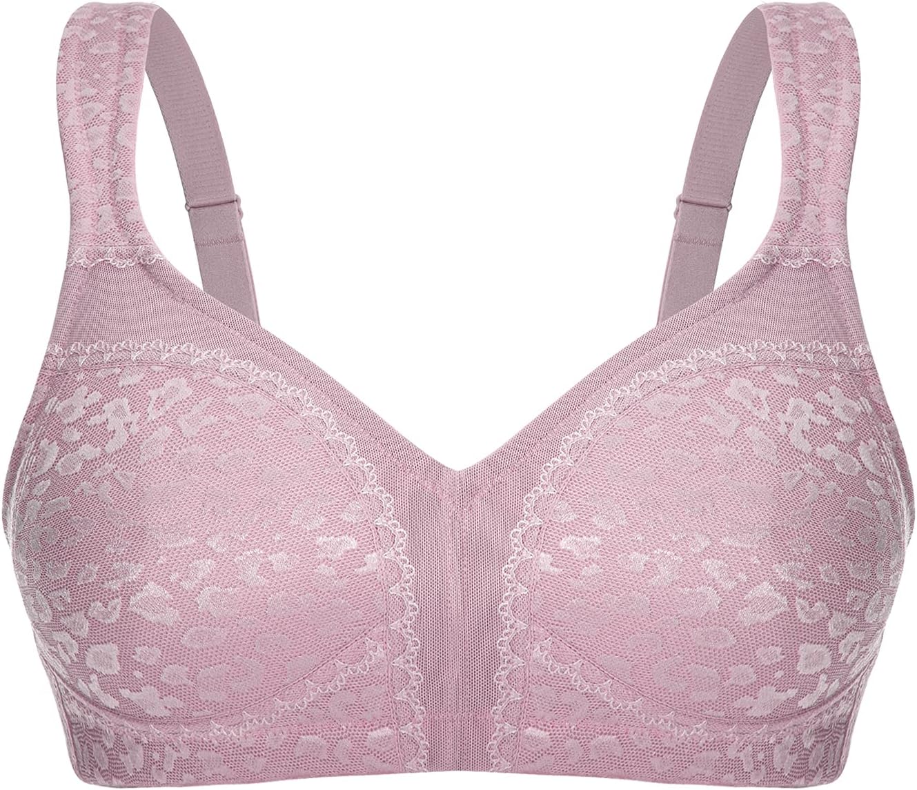 ZeroBound Women's Minimizer Bras Comfort Cushion Strap Wirefree Full Coverage Large Bust Non-Padded Bra