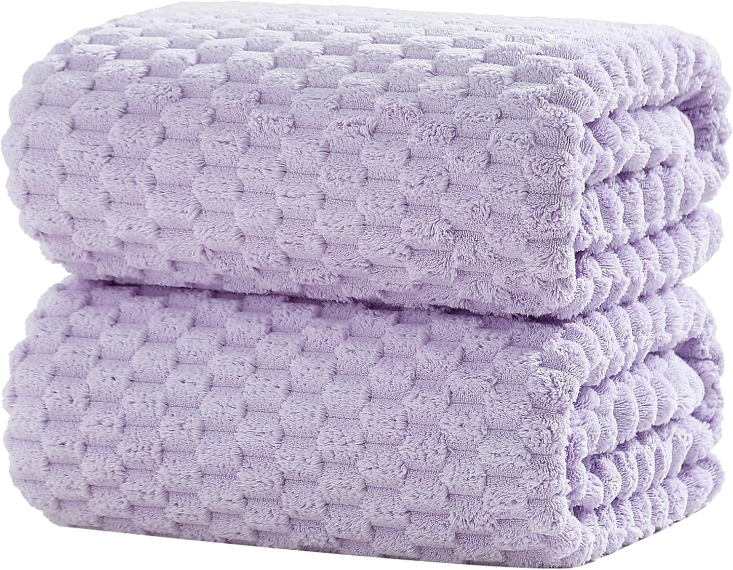 Extra Large Bath Towel Sheet-40x80 Inches Oversized,Super Soft,Quick Dry,Microfiber Shower Towels Highly Absorbent,Plush Bathroom Towels for Adults, Premium Quality (Lavender, 2PCS)