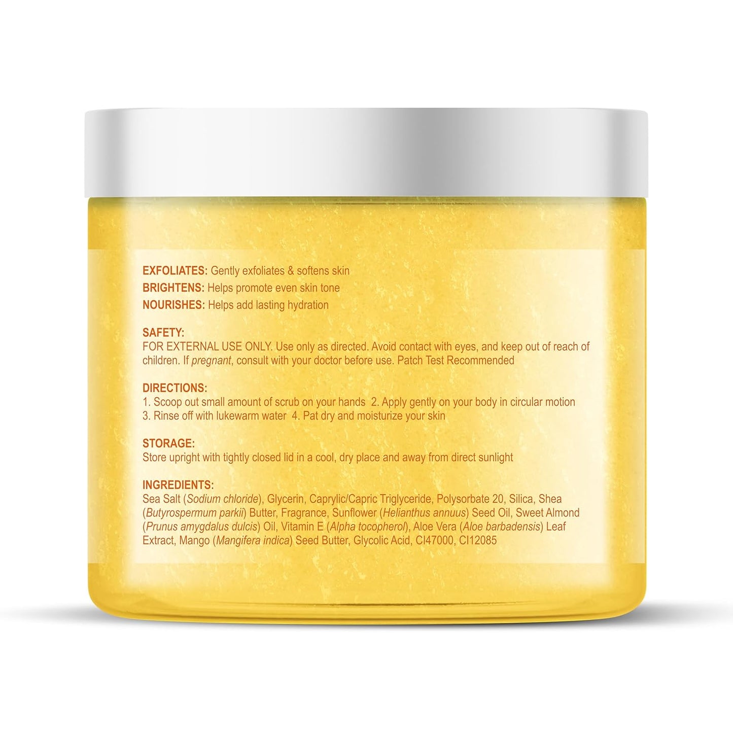 Botanic Hearth Mango Swirl Body Scrub | 8.8 Fl Oz | Exfoliating & Moisturizing Scrub For Smooth, Radiant Skin | Infused With African Shea & Glycolic Acid | 3 In 1 Scrub