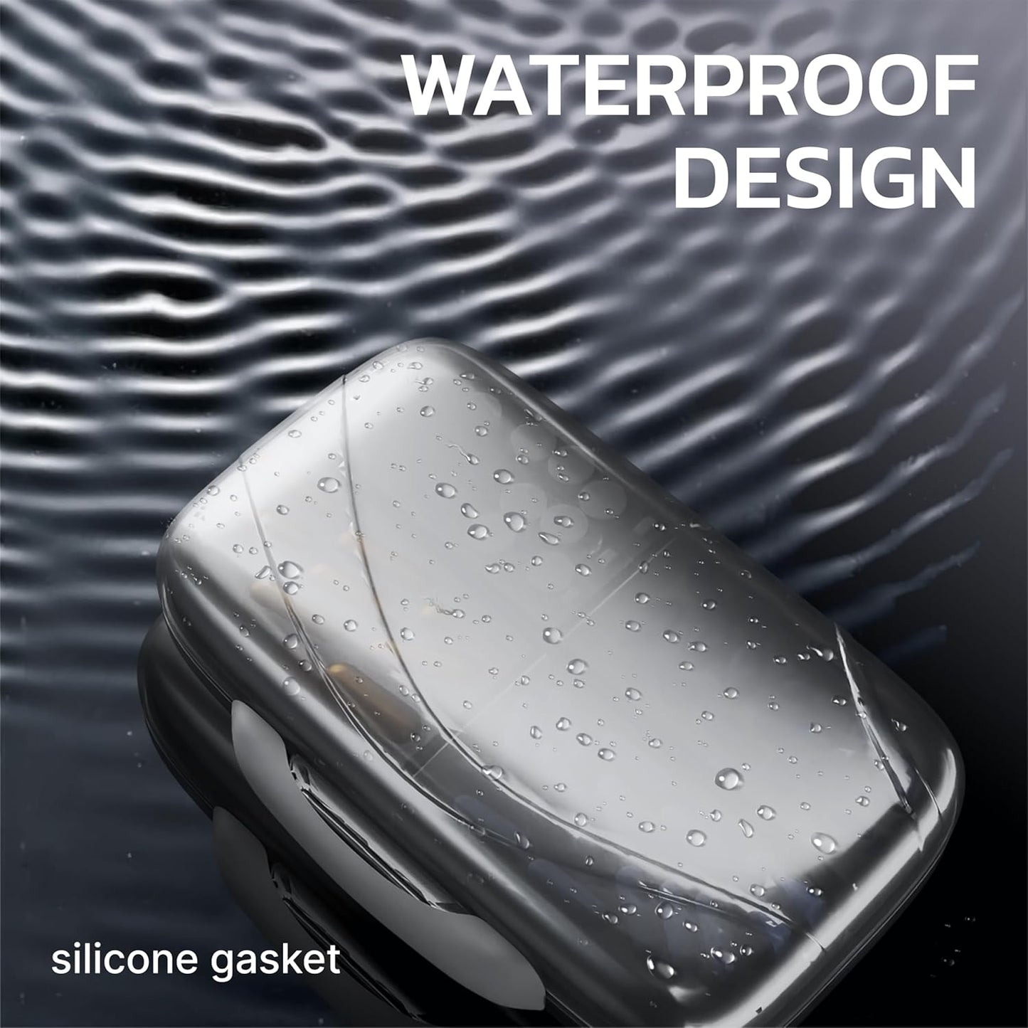 Travel Pill Organizer - Airtight Medicine Case for Traveling Portable Pharmacy Box with Labels Vitamin Container 8 Compartment Supplement Medication Holder Large Capacity Daily (Grey)