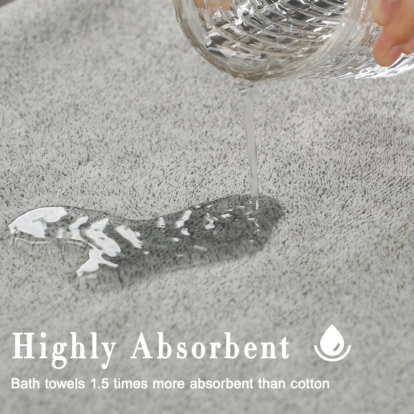 SEISSO Bath Towels Set of 4 Premium Bath Towels 35” x 63” Oversized Towels for Bathroom Quick Drying & Lightweight Bath Sheets Towels for Adults - Multipurpose Use as Bathroom,Shower (Grey)