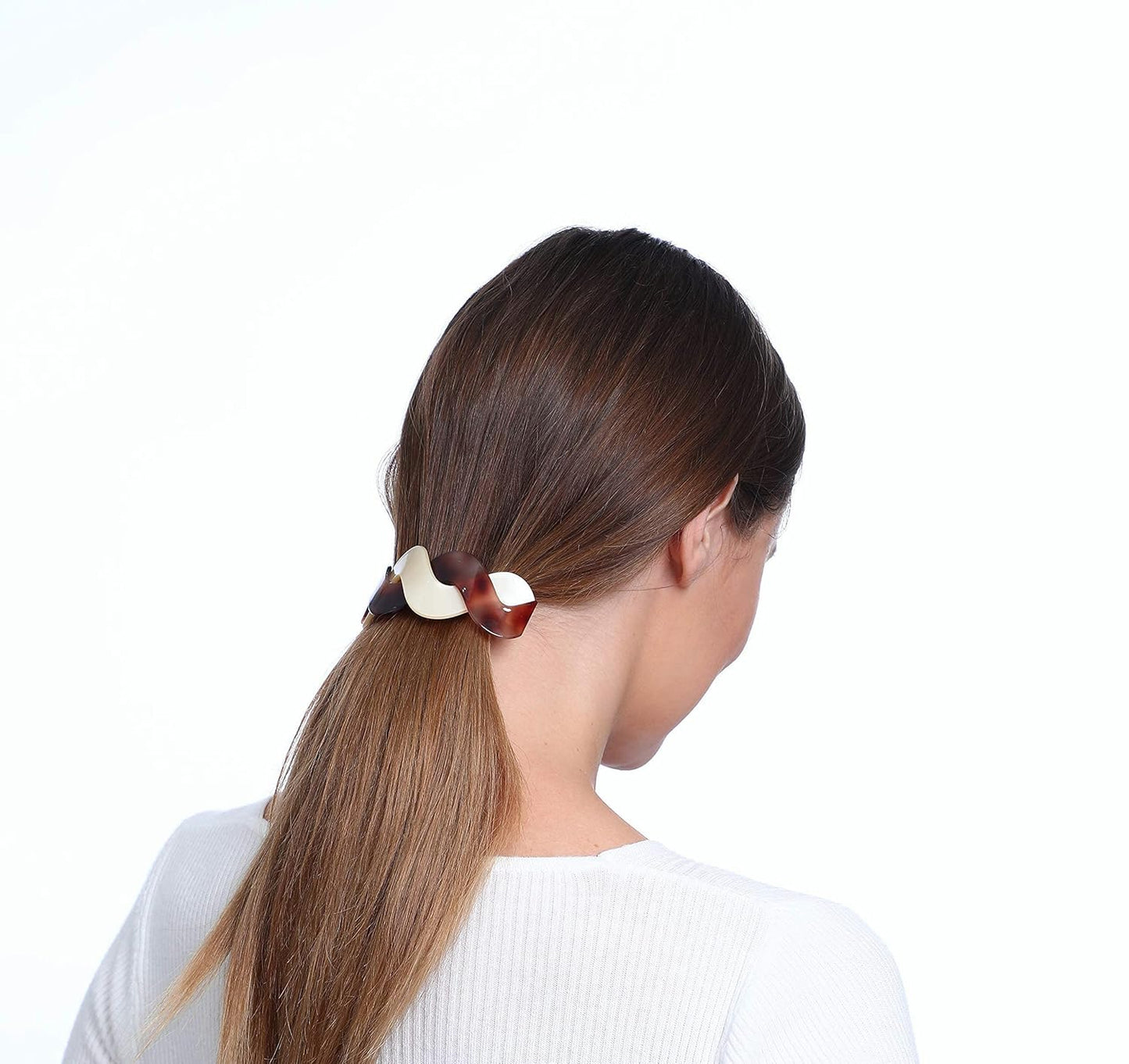 Hair Barrettes For Women - 3Pcs Large Barrettes for Thick Hair French Design with Beautiful Lines Elegant and Stylish - Perfect Hair Accessories for Thick Hair (tortoiseshell color1)