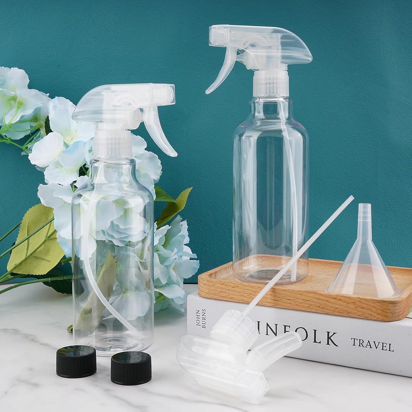 3 Pack Plastic Spray Bottles Empty Spray Bottle 10oz/300ml Heavy Duty Spraying Bottles Mist/Stream Water Bottle for Cleaning Solutions, Essential Oils, Hair (clear)