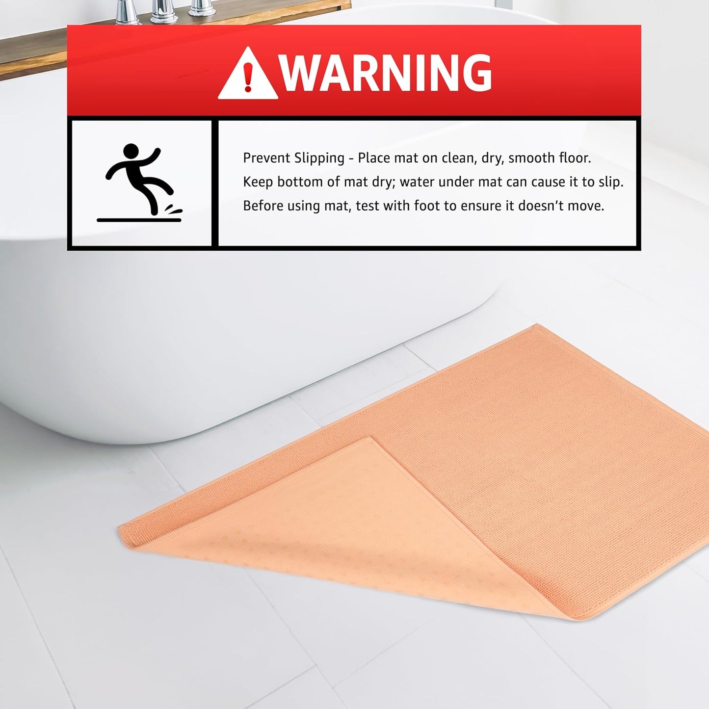 American Soft Linen Bath Rug, 20 in 34 in 100% Cotton Bath Mats Rugs for Bathroom, Slip Reducer Washable Shaggy Form Area Rugs, Malibu Bath Rug