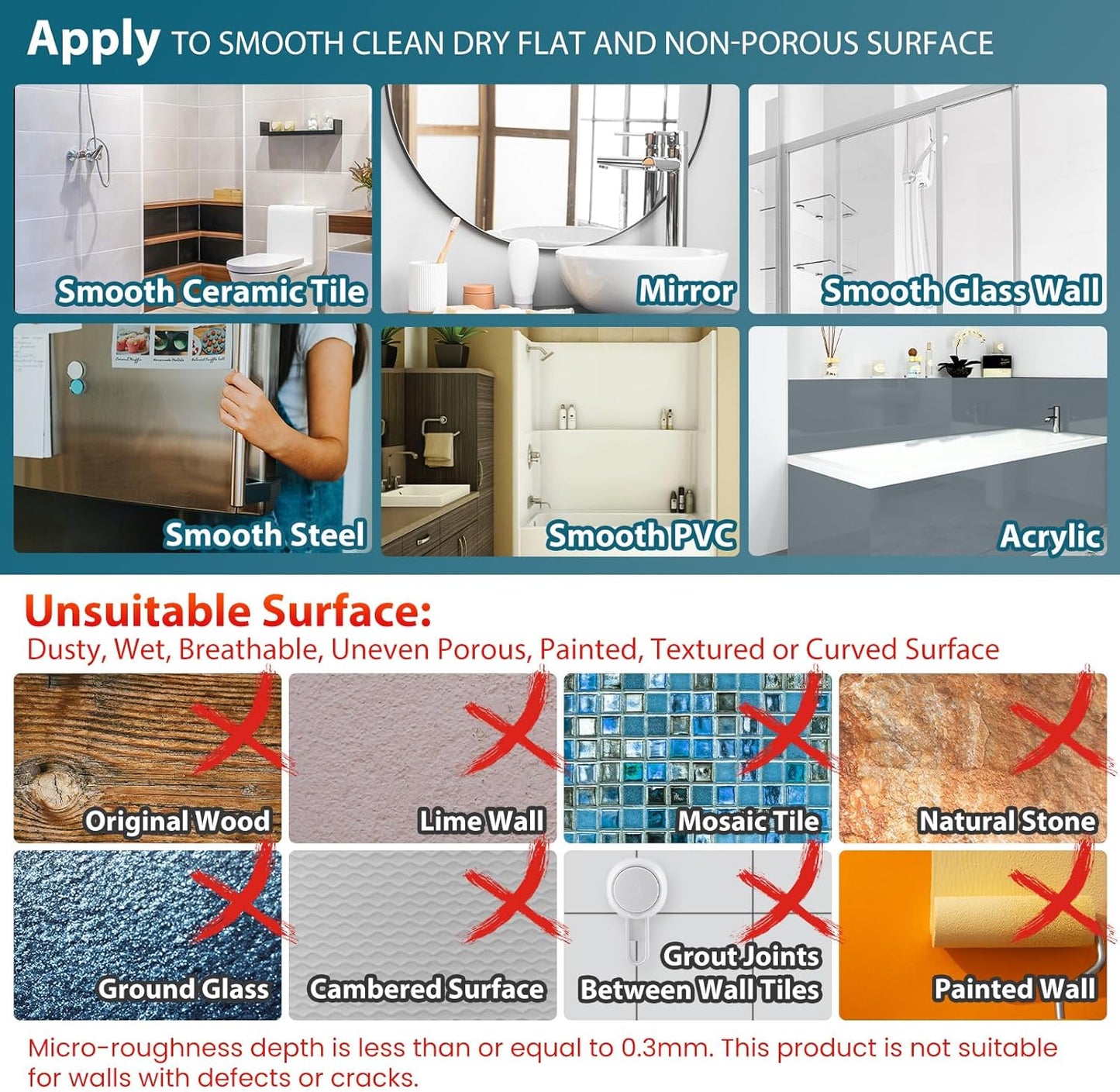 TAILI Shower Caddy Suction Cup 2 Pack, Heavy Duty Bathroom Organizer, Removable Shelves for Inside Shower, Shampoo, Waterproof Suction Plastic Storage for Bathroom Accessories Holder, White