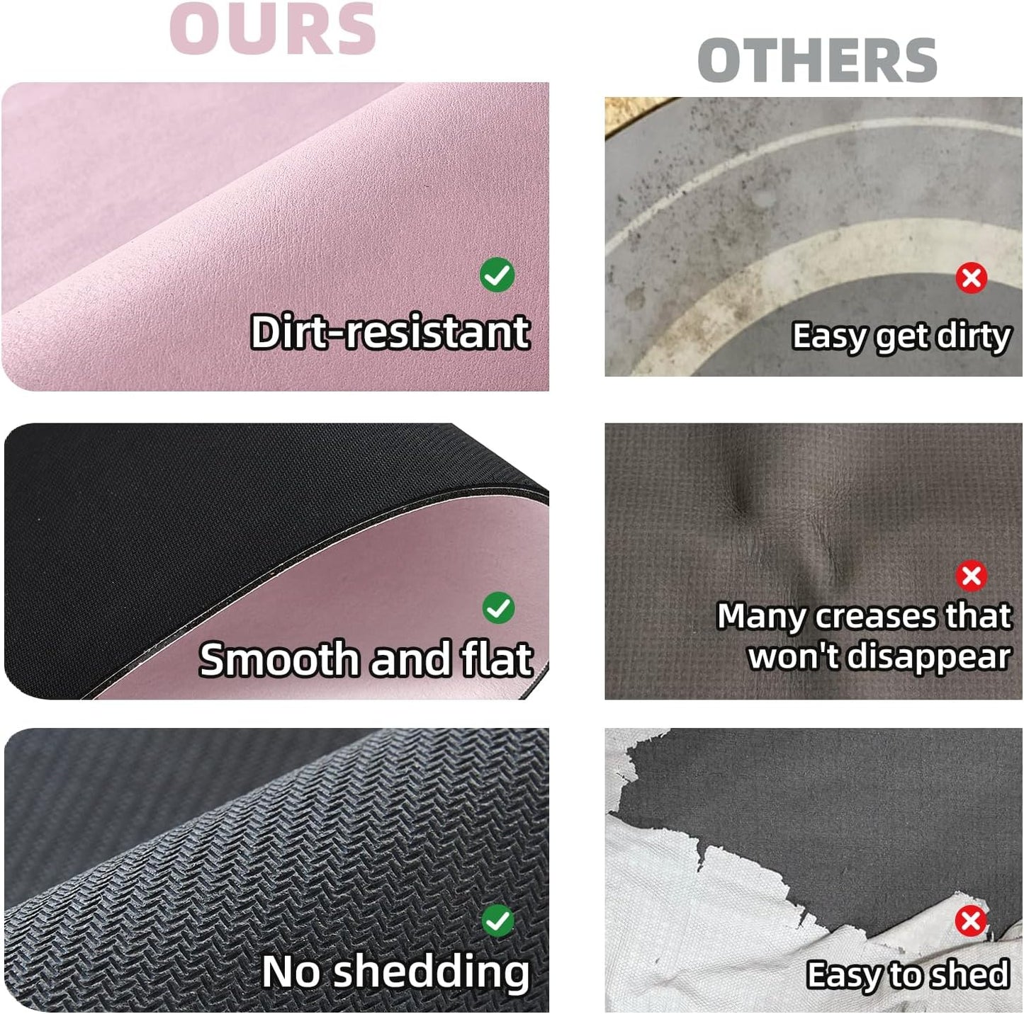 Pink Bath Mat, Bathroom Rugs Non Slip Washable Thin Absorbent Quick Dry Bath Mat Fits Under Door Bathroom Floor Mat Perfect for Bath, Shower, or Sink 17"x59" Pink