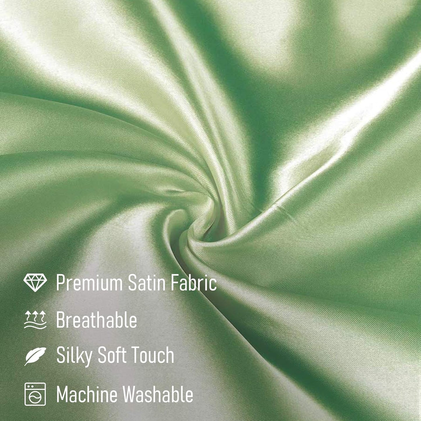 Tyfitb Satin Pillowcase Set for Hair & Skin Care – Cooling, Hypoallergenic, Anti-Frizz, Wrinkle-Free – Soft, Luxurious Pillowcases with Envelope Closure – 2-Pack, Queen Size 20x30, Gift-Ready