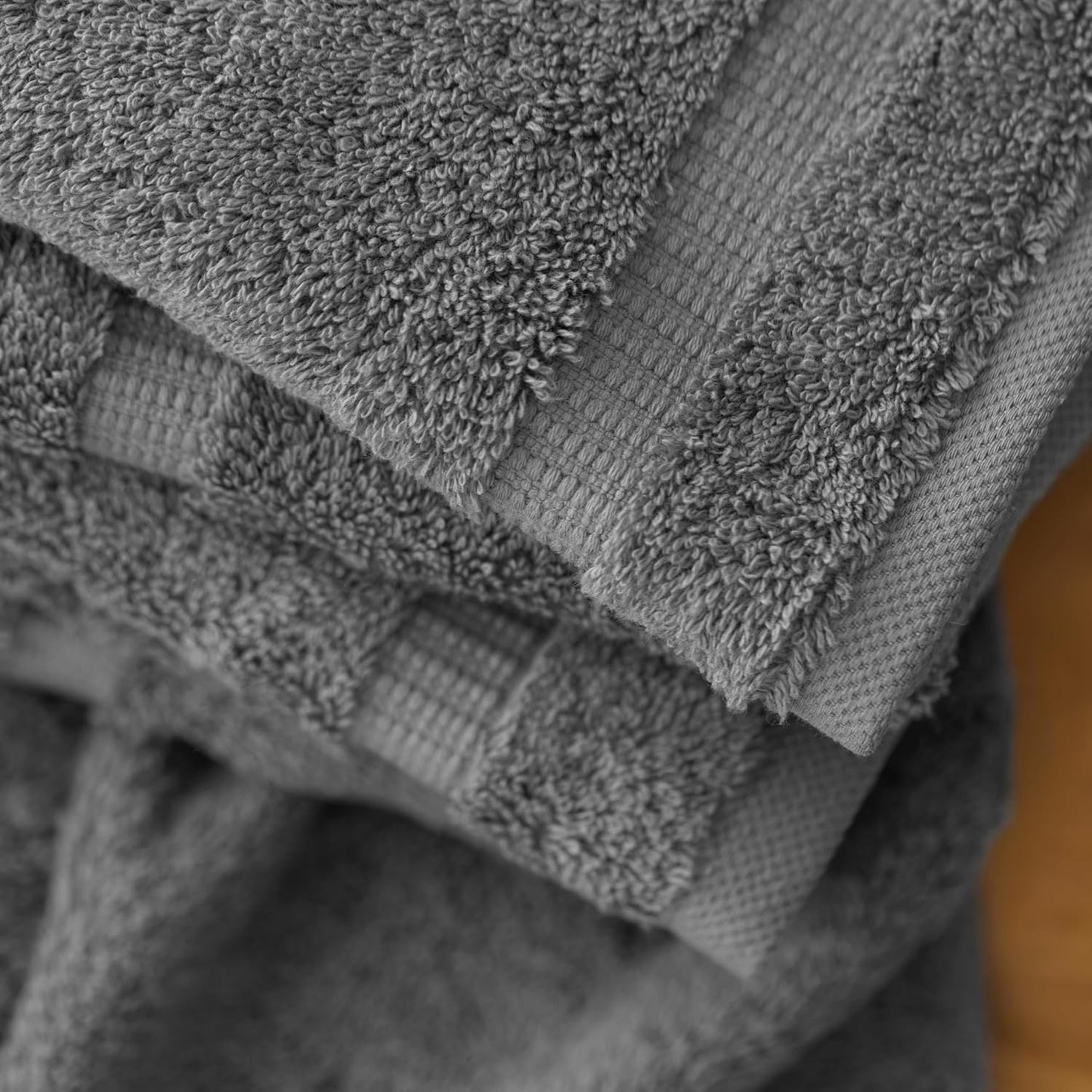 SALBAKOS 100% Turkish Cotton Washcloth Set of 12 13x13 inch | Heirloom Quality | Hotel & Spa Collection | Ultra Soft, Super Absorbent, Washcloth Towels | Made in Turkey (Gray, 12 Washcloths)