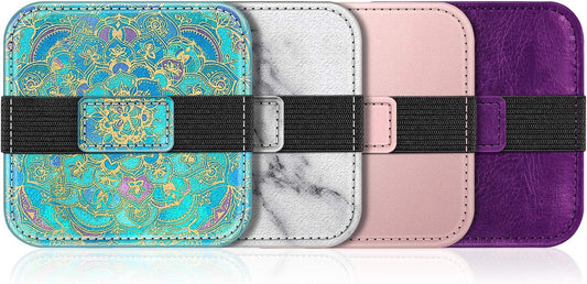 Fintie Screen Cleaning Pad, [4 Pack] Soft Cloth Wipes Screen Cleaner with Elastic Strap for iPad, iPhone, MacBook, Tablets, Laptop (Shades of Blue)