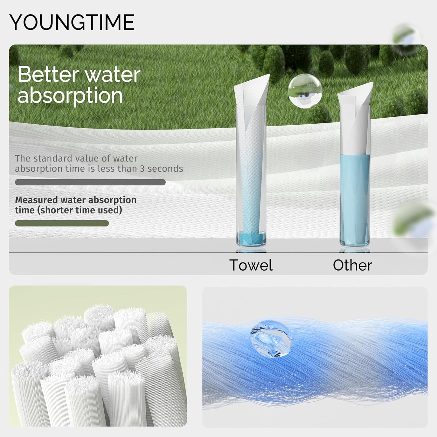 YOUNGTIME Premium Disposable Compressed Bath Towel for Travel,27.5 * 39.4 Large Bath Towel Travel Towel Reusable for Hotel,Disposable Cotton Bath Towels,6 Pack