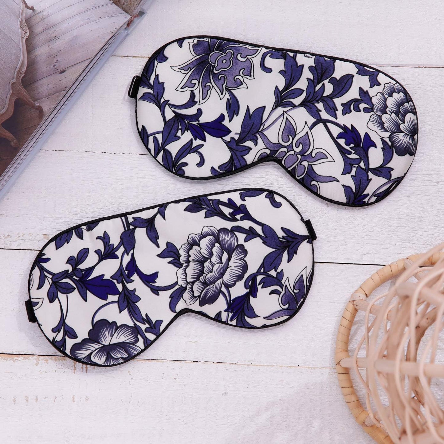 Maxfeel 100% Pure Silk Eye Mask - Sleep Eye Cover in Printed Colors (#5)