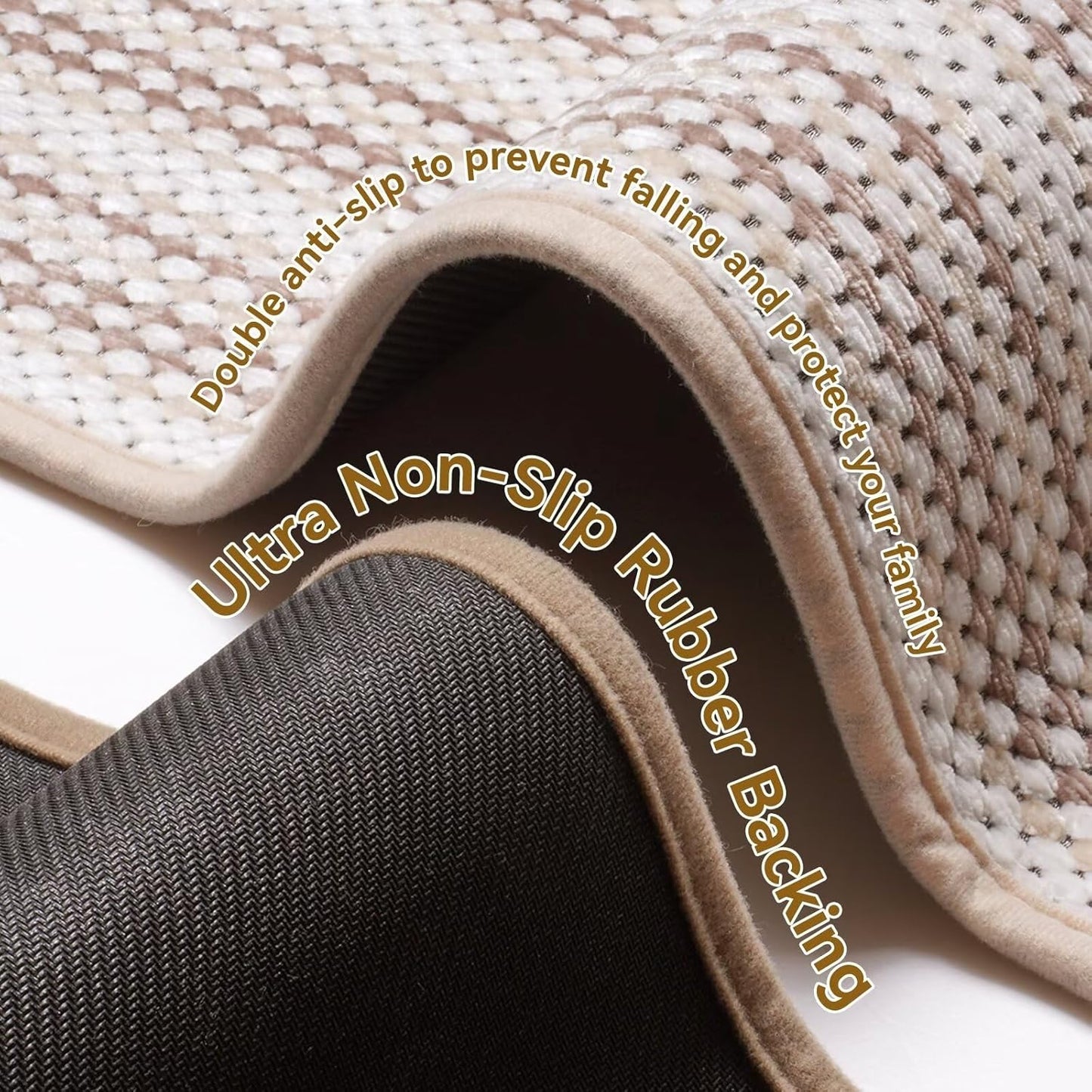 Upgraded Chenille Bath Mat, Super Absorbent Non Slip Bath Mats for Bathroom Floor, Machine Washable Bathroom Rugs, Rubber Backed Bathroom Mats, Ultra Soft Brown 20x31