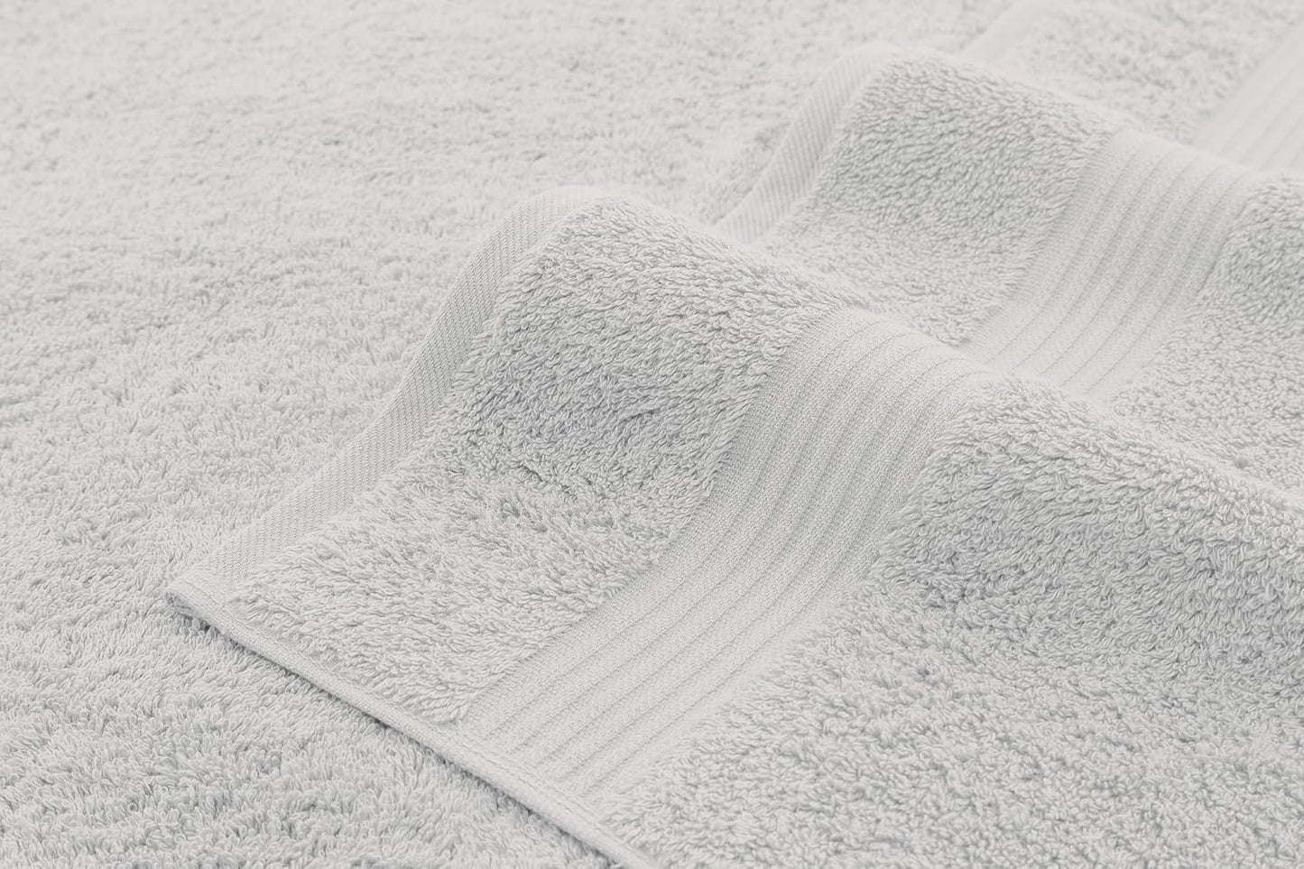 American Veteran Towel, 100% Cotton Turkish 6 Piece Towel Set, Luxury Towels Set of 6 for Bathroom Essentials, 2 Bath Towels 2 Hand Towels 2 Washcloths, Silver Grey