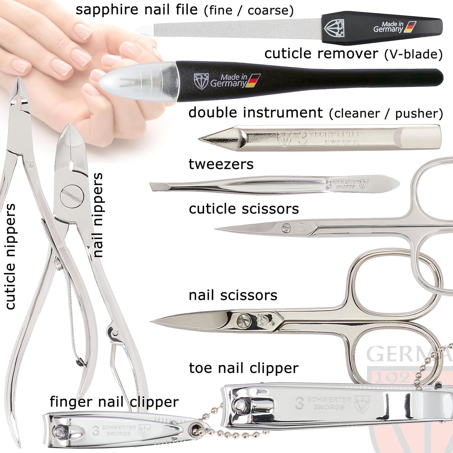 3 Swords Germany – manicure pedicure set kit (694)