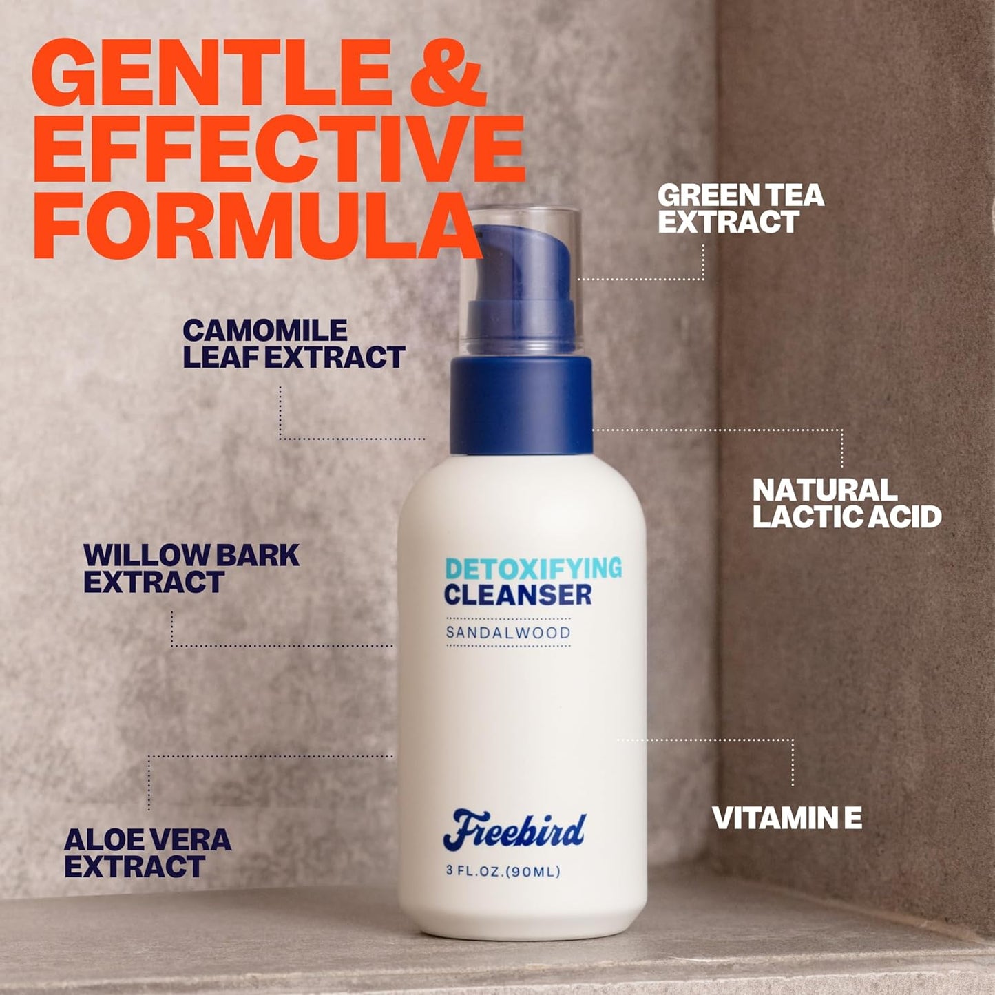 Freebird Scalp Cleanser - 90mL Detoxifying Head Wash, All-Natural Gentle Scalp Scrub, Refreshing & Soothing, Paraben-Free, Travel Size, Nourishing Daily Cleanser for Bald Men and Women