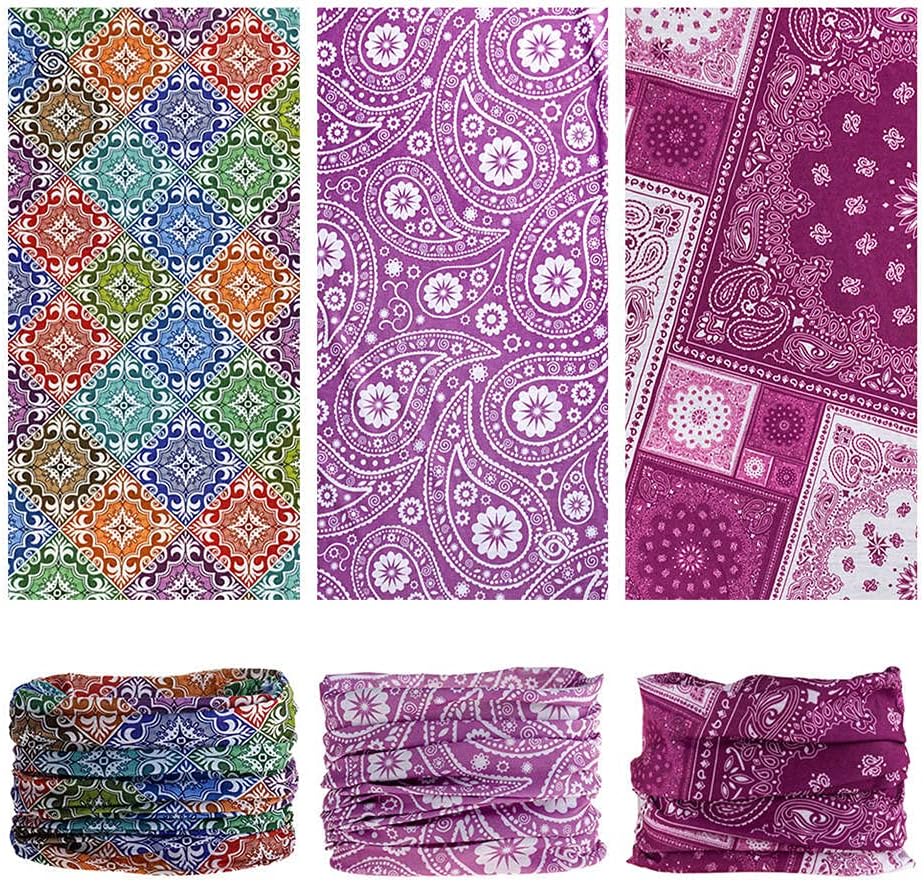 Headband Neck Gaiter Head Wrap Headwear Face Mask Magic Scarf Bandana for Men and Women