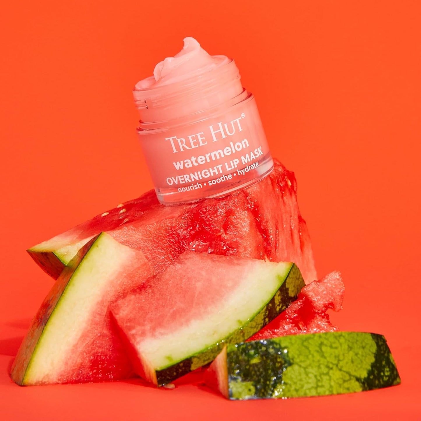 Tree Hut Watermelon Overnight Lip Mask | Leave on Overnight & Wake up to Soft, Hydrated Lips | Elevate your Self Care Routine | .6 oz.