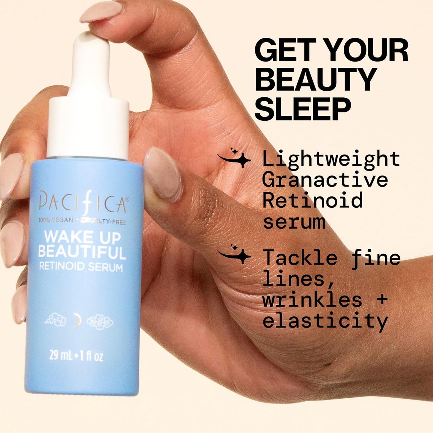 Pacifica Retinol Serum for Face - Wake Up Beautiful Retinoid Night Face Serum - Anti-Aging Skin Care & Skin Brightening - Retinol, Collagen & Antioxidants Vegan & Cruelty-Free Dermatologist Tested