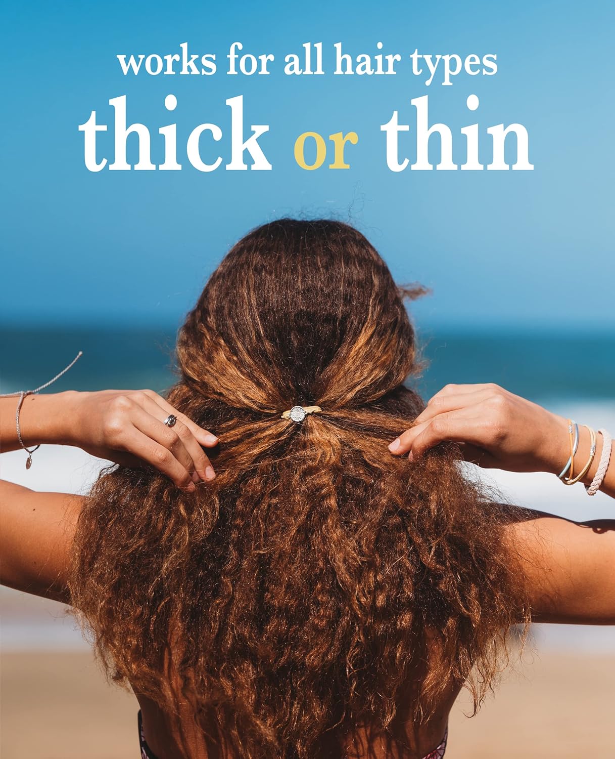 K'lani Hair Tie Bracelets for Women - Elastic Hair Bands That Double as Stylish Jewelry - Celebrate - Medium