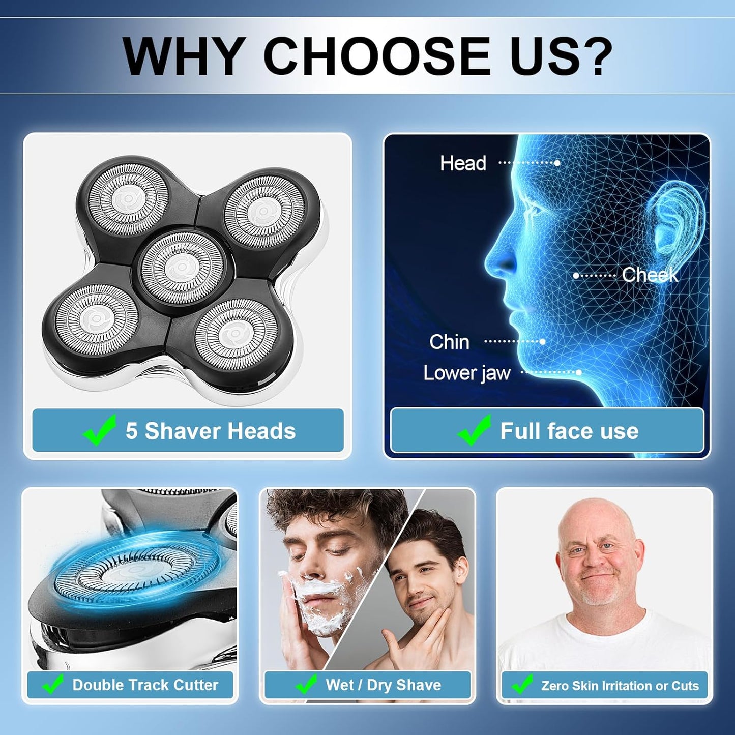 Shaver Replacment Heads Compatible with Remington Balder Pro XR7000 Head Shaver (1 Pack)