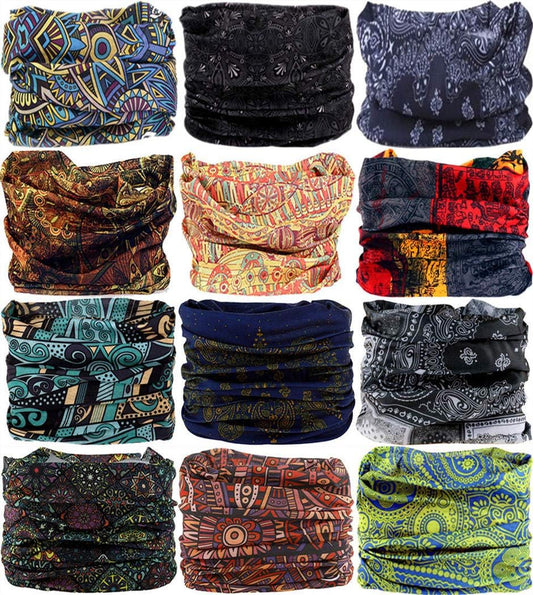 Headband Neck Gaiter Head Wrap Headwear Face Mask Magic Scarf Bandana for Men and Women