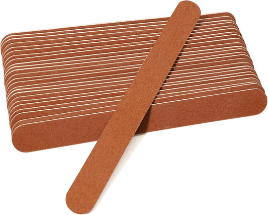 Canvalite Nail File Large Emery Boards for Nails,180 Grit Nail Files for Natural Nails, Thin Emory Nail File Pack Manicure Tool for Home Use 25PCS