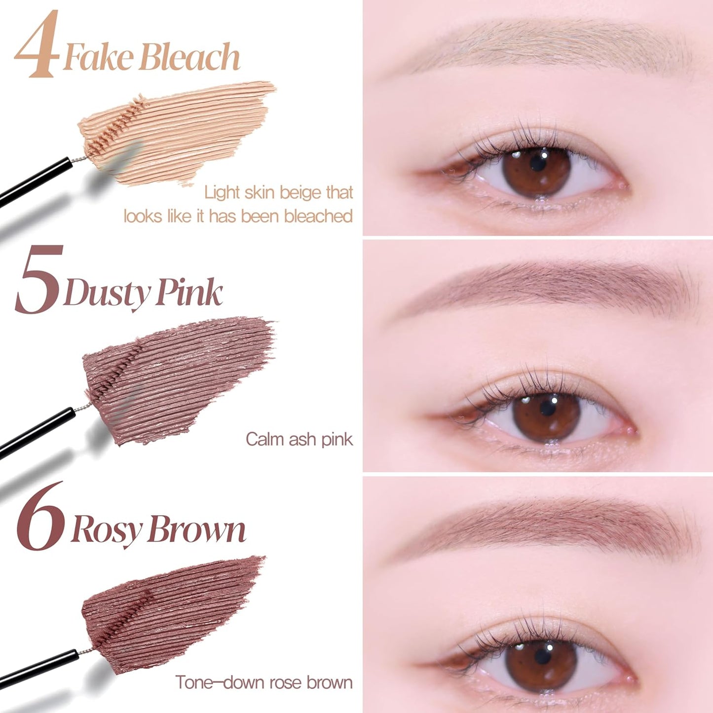 Espoir The Brow Color Fixing Cara #2 Taupe 0.1 fl oz | Easy Fixing without Clumping with Skinny Brush | Long Lasting Smudgeproof Eyebrow Mascara | Soft Mood Coloring Tinted Gel | Korean Eye Makeup