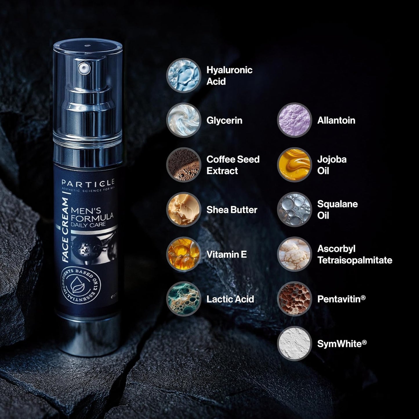 Particle 6-in-1 Face Cream for Men, Men’s Daily Hydrating Moisturizer with Vitamin C, Jojoba Oil, Vitamin E & Hyaluronic Acid, Skin Care Routine, Healthy Skin Support, Pack of 2, 1.7 FL OZ