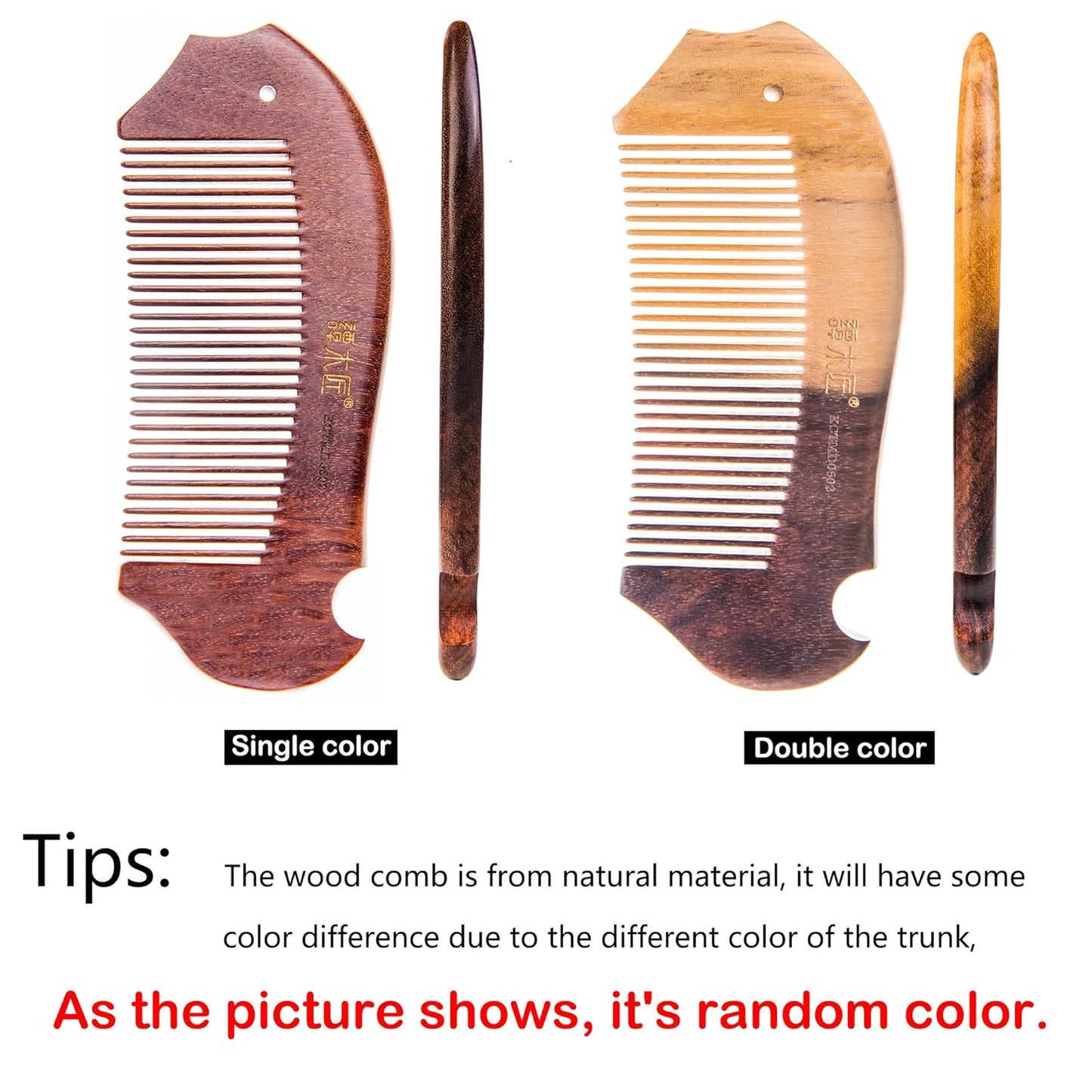 TAN MUJIANG Handcraft Natural Wood Hair Combs Accesory For Women, Men, brides, Curly Hair, Straight hair, Wedding Veils KCTMD0602