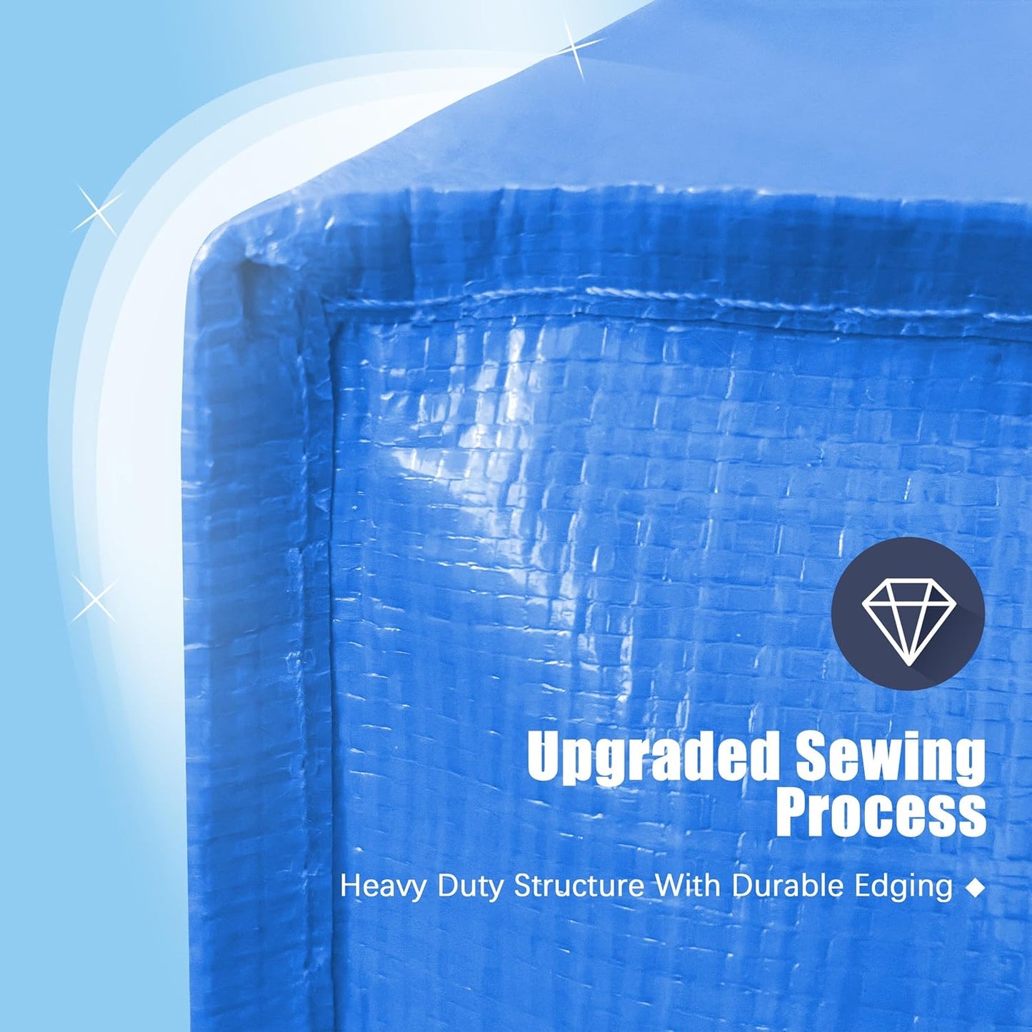 4 Pack Large Strong Moving Bags with Zippers & Carrying Handles - Water-Resistant - Heavy Duty Storage Tote for Space Saving, Fold Flat, Alternative to Moving Box (Multicolored)