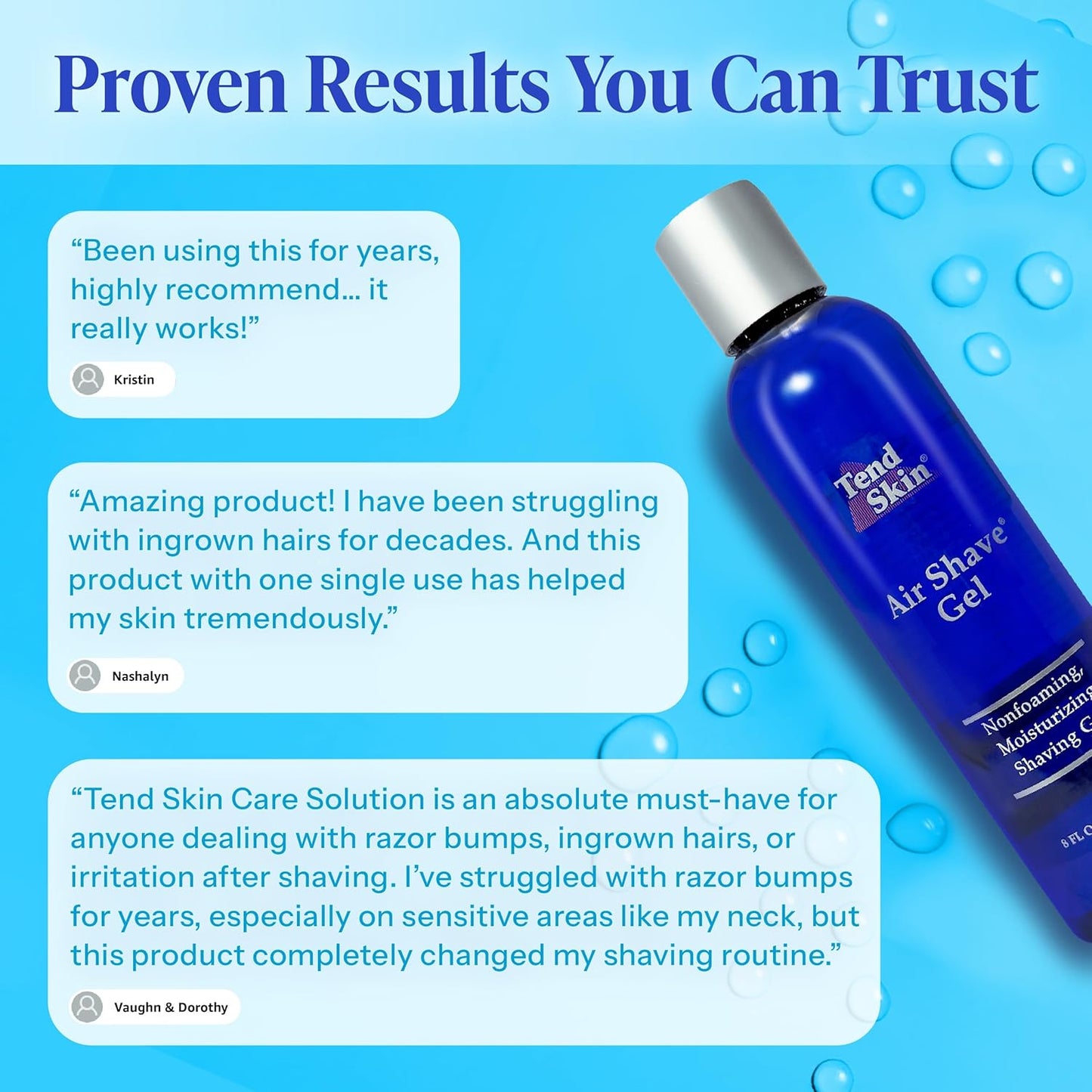 Tend Skin Air Shave Gel Advanced Hydrating & Moisturizing Formula, Provides Natural Protection, Silky Smooth Skin & Seamless Hair Removal, 8 Oz