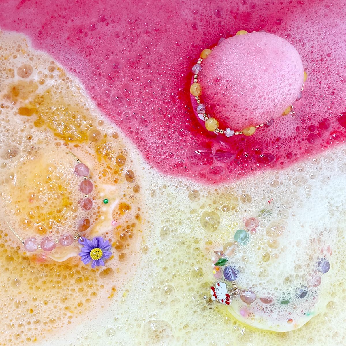 Donut Bath Bombs for Girls, 4oz/Pack of 9 Bath Bombs for Kids with Surprise Inside, Kids Bath Bombs with Jewelry Inside, Bath Bombs for Girl's Birthday Party Favor, Spa Day Gift