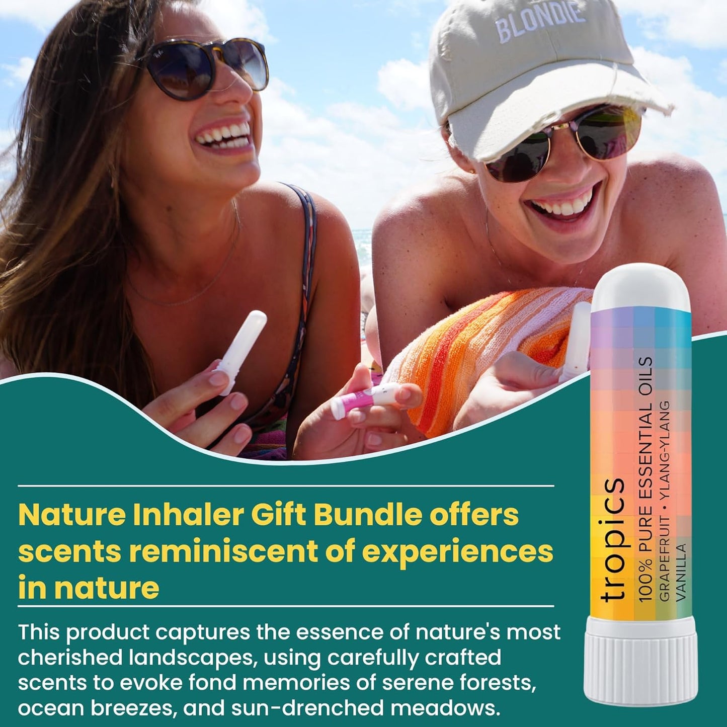 MOXĒ Nature Gift Bundle Nasal Sticks | 5 Aromatherapy Inhalers with 100% Pure Essential Oil Blends | Warming & Cooling Scents of The Natural World, Made in USA