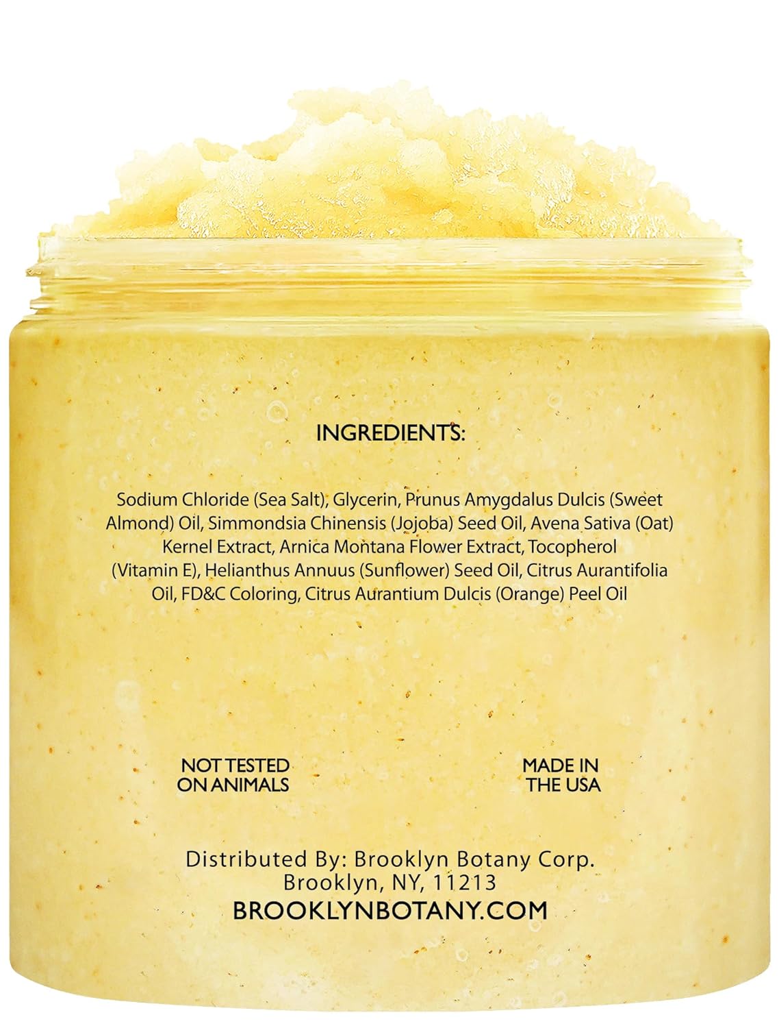 Brooklyn Botany Sweet Orange Body Scrub - Moisturizing and Exfoliating Body, Face, Hand, Foot Scrub - Fights Stretch Marks, Fine Lines, Wrinkles - Great Gifts for Women & Men - 10 oz