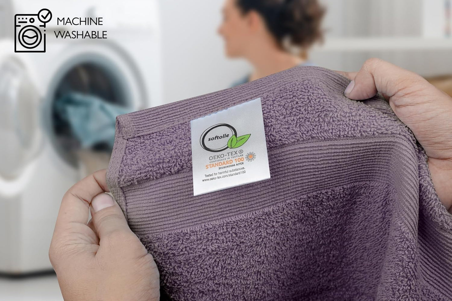 Premium Wash Cloths Pack of 12 (13" x 13") 100% Ring Spun Cotton | Luxury Washcloths | Ultra Soft Face Towels | Highly Absorbent Wash Cloths for face (Purple Ash)