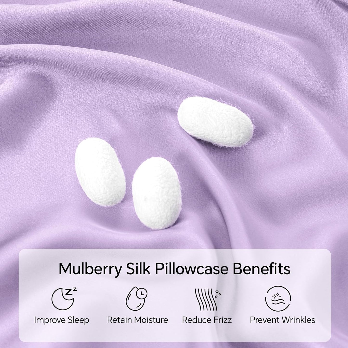INFIIXSO Mulberry Silk Pillowcase for Hair and Skin, Silk Pillow Cases King Size with Hidden Zipper 20x40 Inches, Extraordinary Smooth and Soft Cooling Pillow Cases for Hot Sleepers(Lavender, 1 Pack)