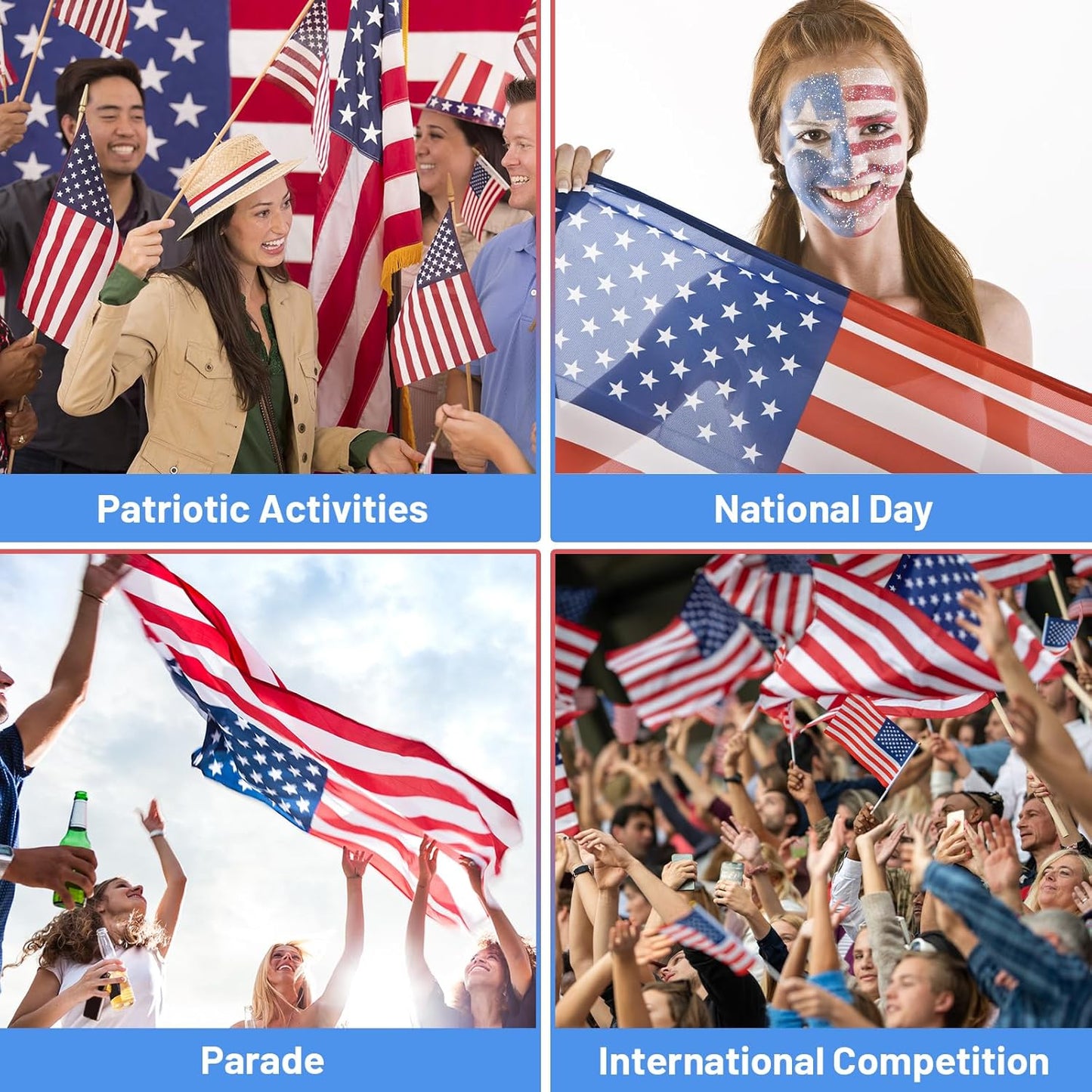 DAGEDA Red White and Blue Body Glitter Gel, Roll-on Face Glitter for USA Pride Day, 4th of July Women Costume Accessories,Patriotic Glitters President's Day, Holographic Festival Makeup