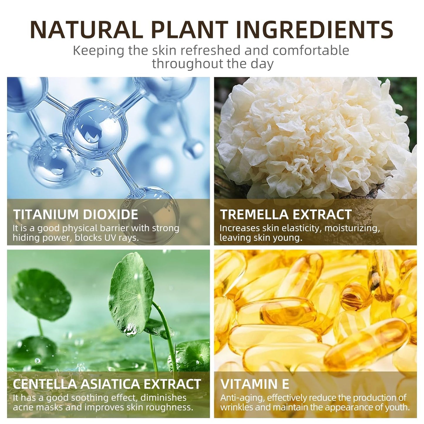 Mushroom Head Air Cushion CC Cream - BB Cream Foundation Makeup Moisturizing Concealer Long-Lasting, Cushion Foundation Full Coverage Self Adjusting for Mature Skin & All Skin Types (Natural)