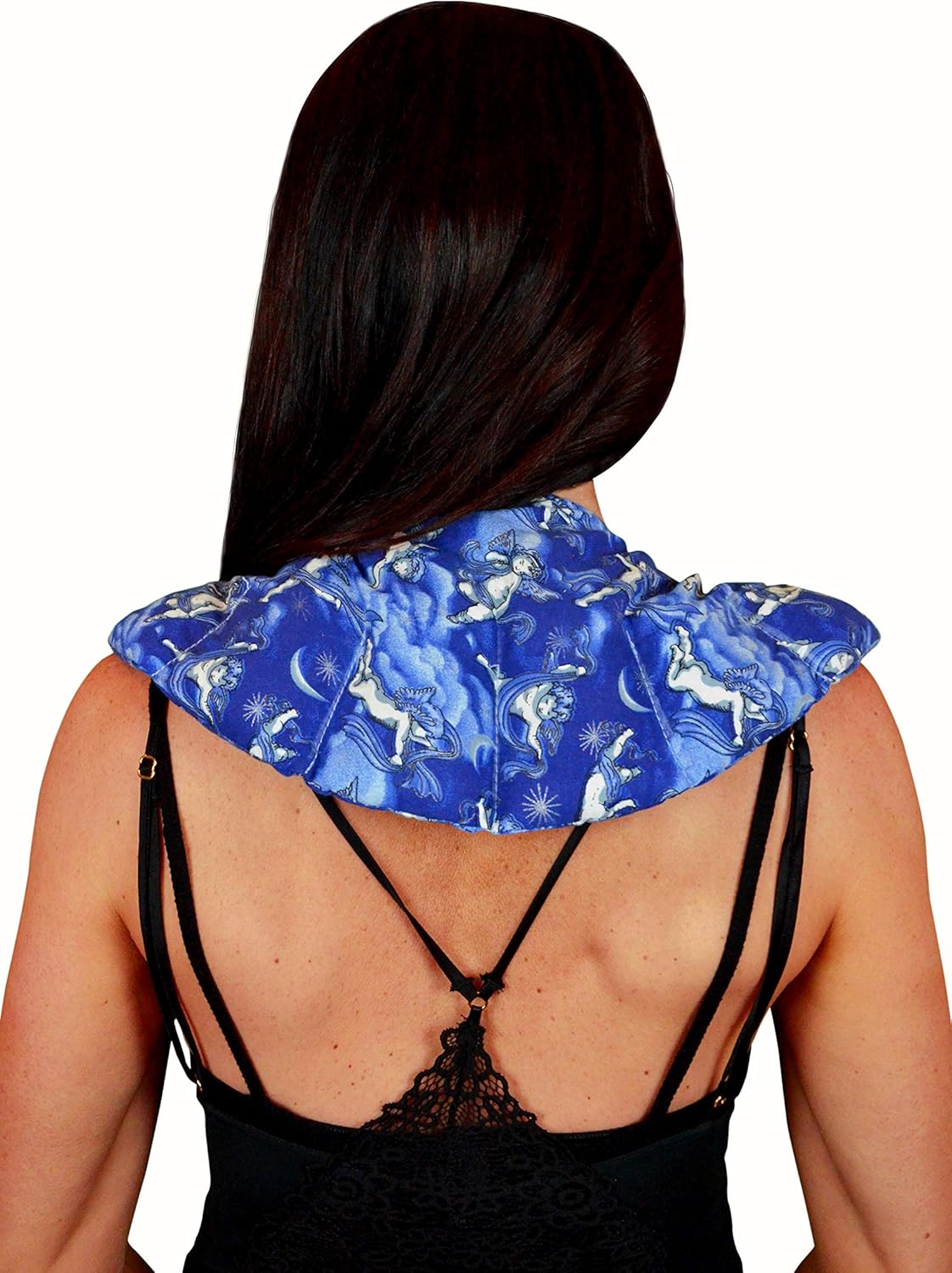 Nature's Approach Herbal Neck Wrap Microwavable Shoulder Wrap Cotton Organic Heating Pad - Cold Therapy Pain Relief for Muscle Tension Stress Reduction (Shoulder Wrap Angel)