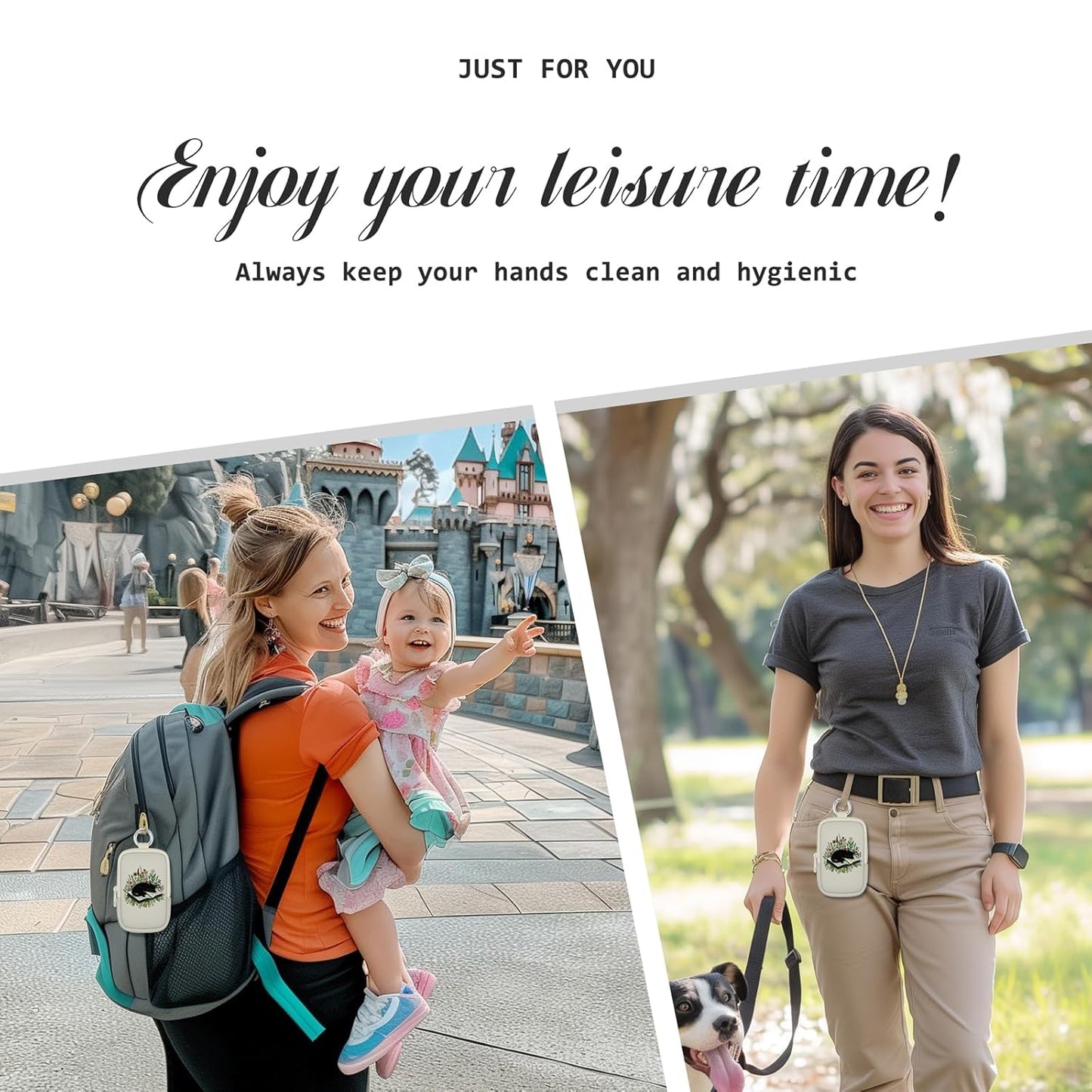 Cute Black Cat Book Hand Sanitizer Spray Case, Hand Sanitizer Holder Zippered Pouch, Cute Fashion Accessory with Snap Hook for Glow Mist and Power Mist 1FL OZ