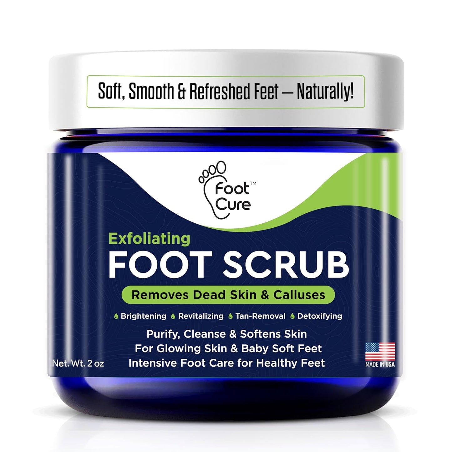 Exfoliating Foot Scrub with Pumice Stone powder - Gentle Moisturizing Foot Scrub for Dry Skin - Cracked Heel Repair for Smooth, Soft Feet - Pedicure Foot Spa 1 Pack