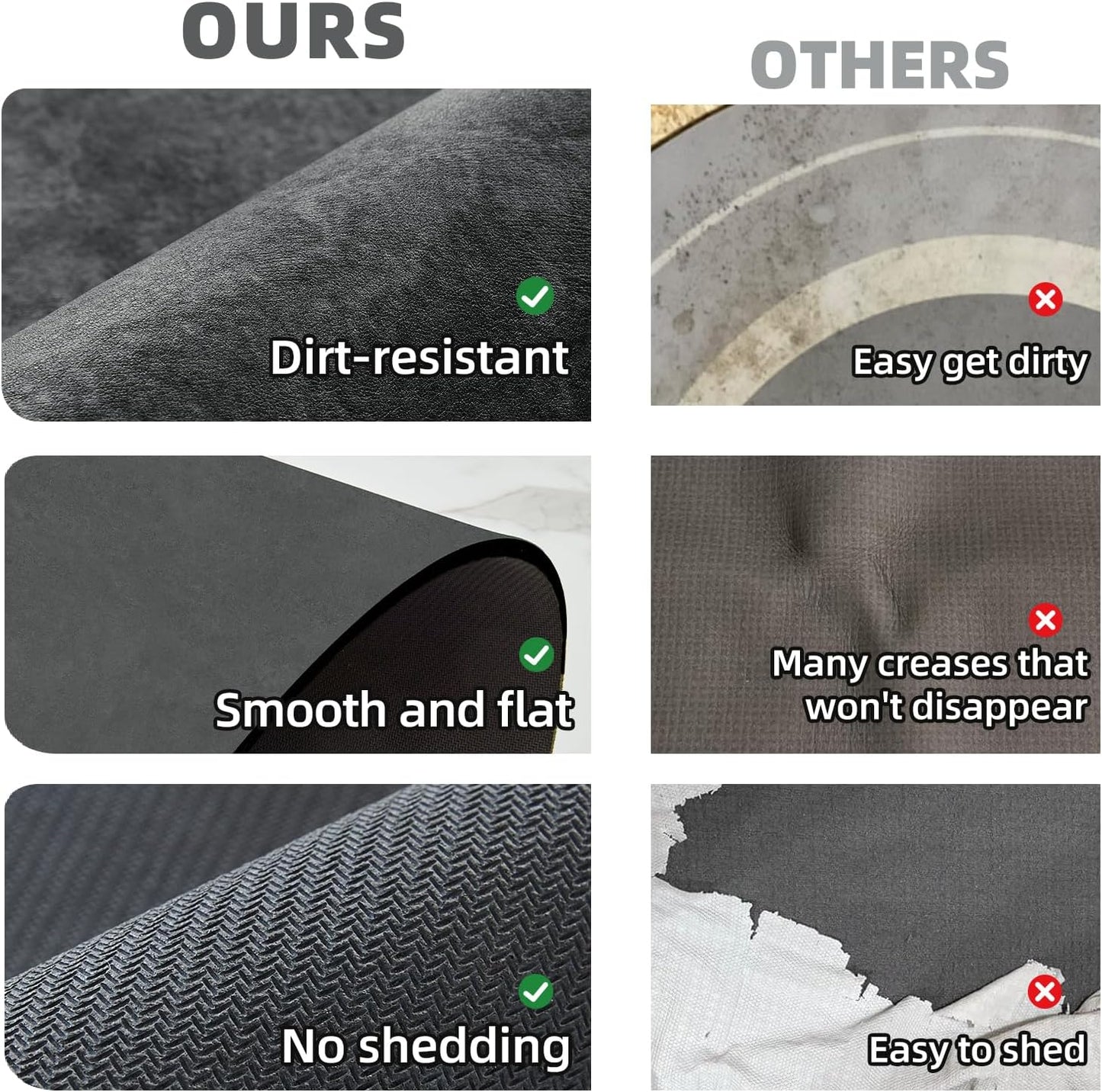 Bath Mat, Bathroom Rugs Non Slip Washable Thin Absorbent Quick Dry Bath Mat Fits Under Door Bathroom Floor Mat Perfect for Bath, Shower, or Sink 24"x60" Dark Grey