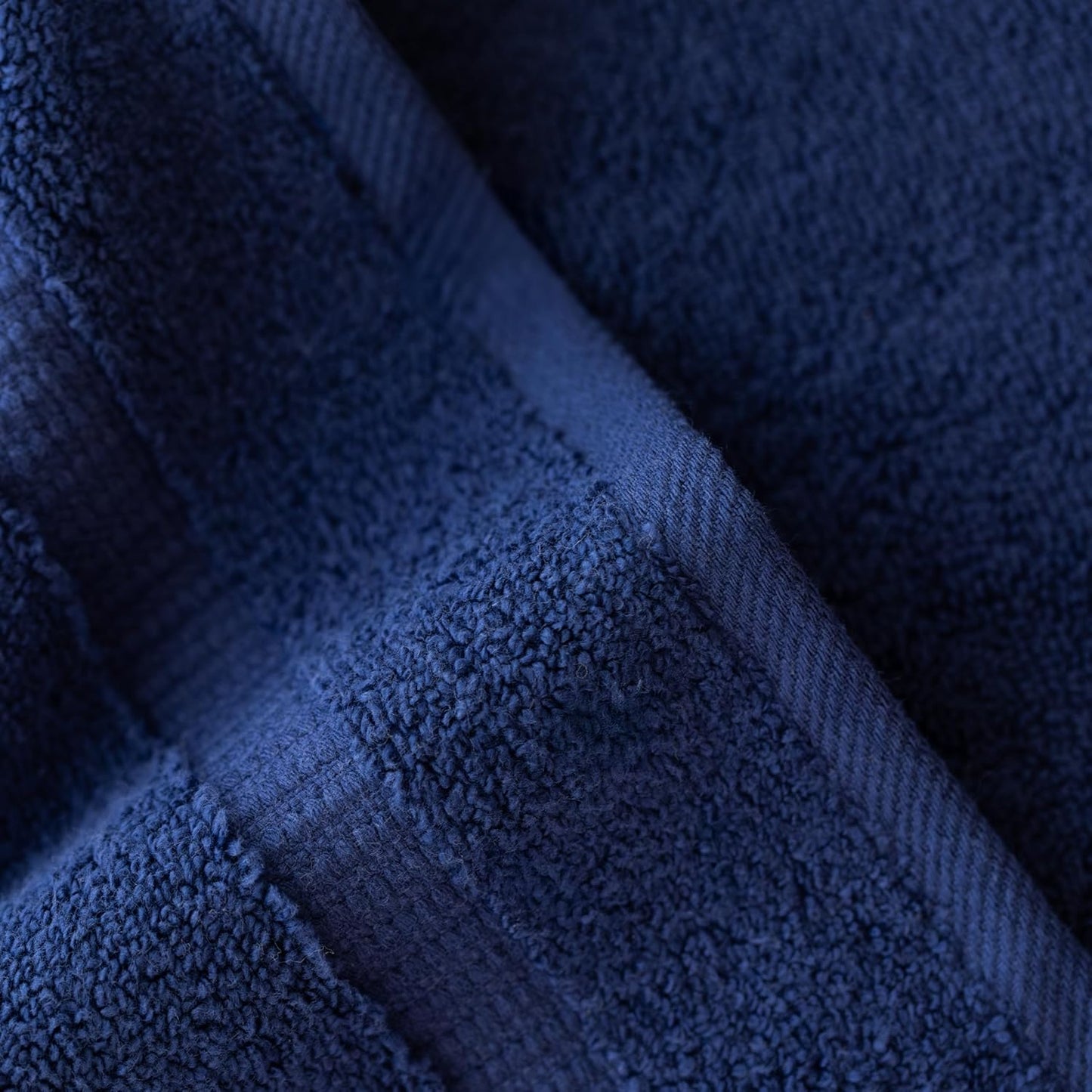 SALBAKOS 100% Turkish Cotton Washcloth Set of 12 13x13 inch | Heirloom Quality | Hotel & Spa Collection | Ultra Soft, Super Absorbent, Washcloth Towels | Made in Turkey (Navy, 12 Washcloths)