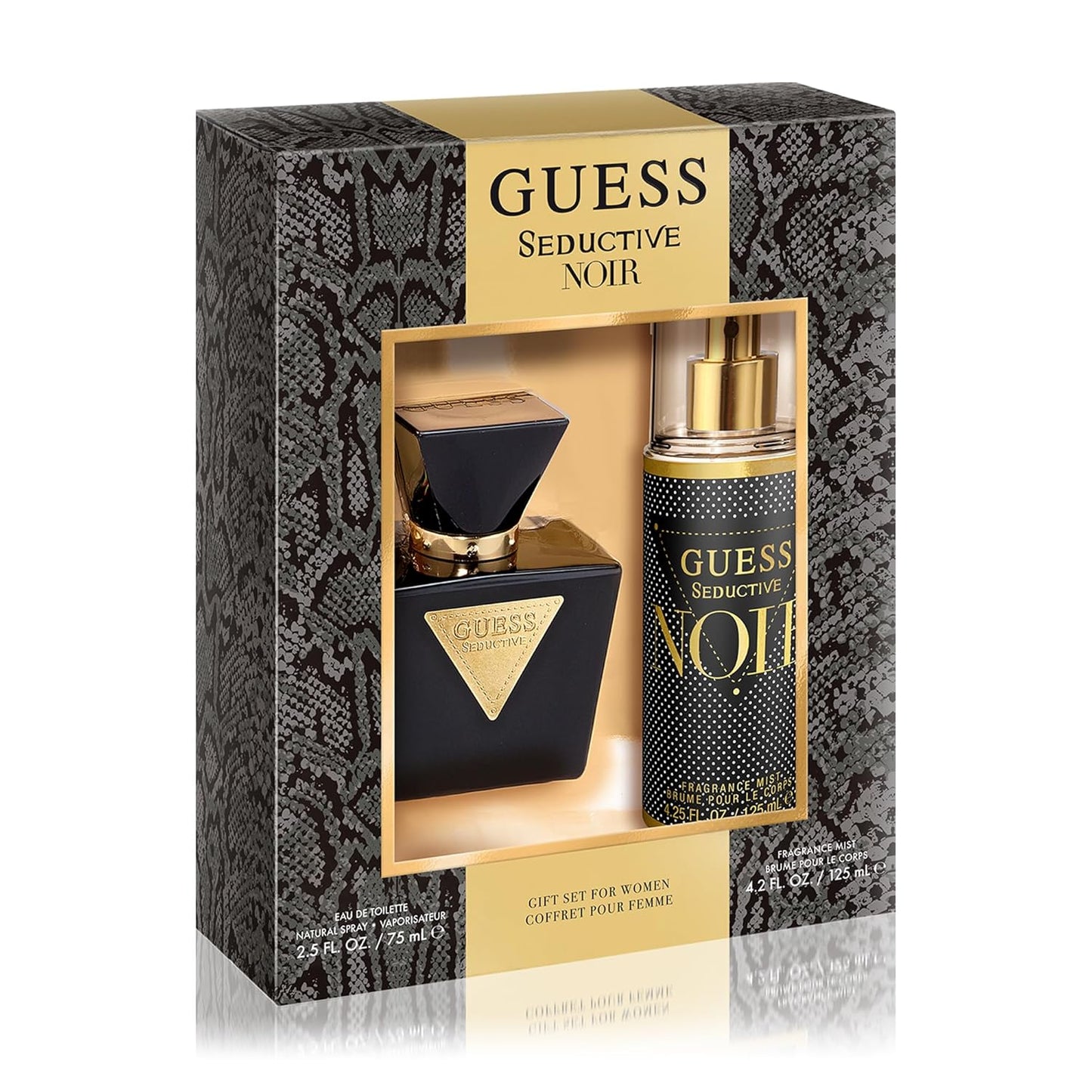 GUESS Seductive Noir 2 Pc Set for Women (2.5 Ounce Edt Spray + 4.2 Ounce Mist)