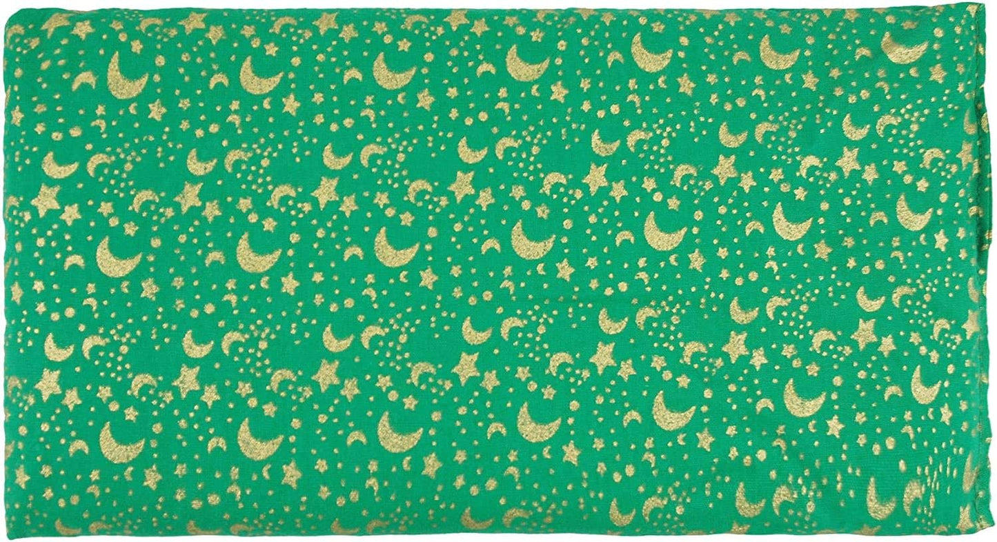 Nature's Approach Basic Herb Pack Rice Heating Pad Microwavable Reusable Heat Pack with Herbal Aromatherapy Fill, Freezer and Microwave Safe for Hot and Cold Therapy, Celestial Green