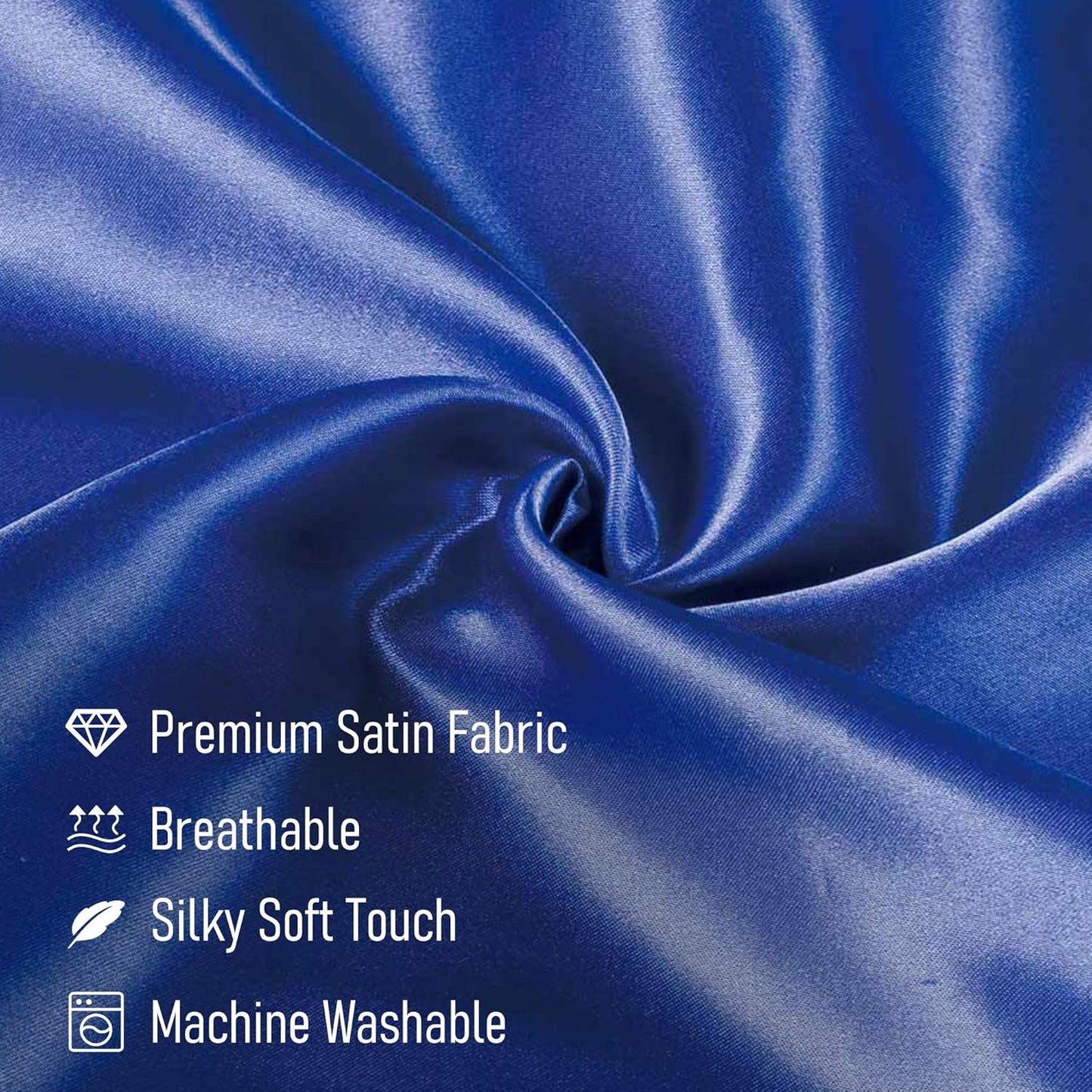 Tyfitb Satin Pillowcase Set for Hair & Skin Care – Cooling, Hypoallergenic, Anti-Frizz, Wrinkle-Free – Soft, Luxurious Pillowcases with Envelope Closure – 2-Pack, King Size 20x36, Gift-Ready