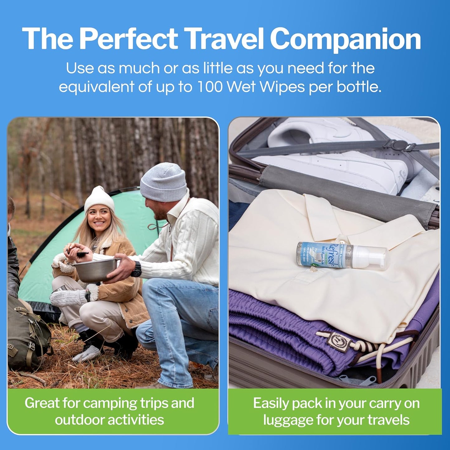 Refresh Liquid Wipe: Toilet Paper Foam Dispenser Refill. Eco-Friendly Flushable Wet Wipe Alternative with Witch Hazel and Aloe. 8 oz Refill.…