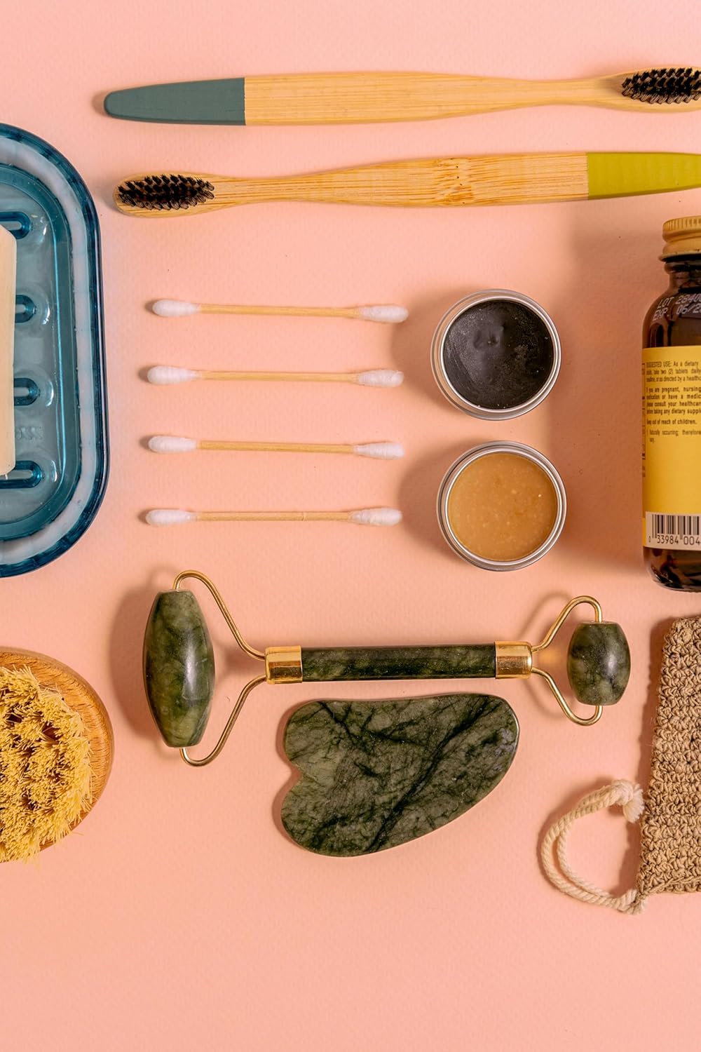 Jade Roller Gua Sha Set for Face - Depuffing & Sculpting